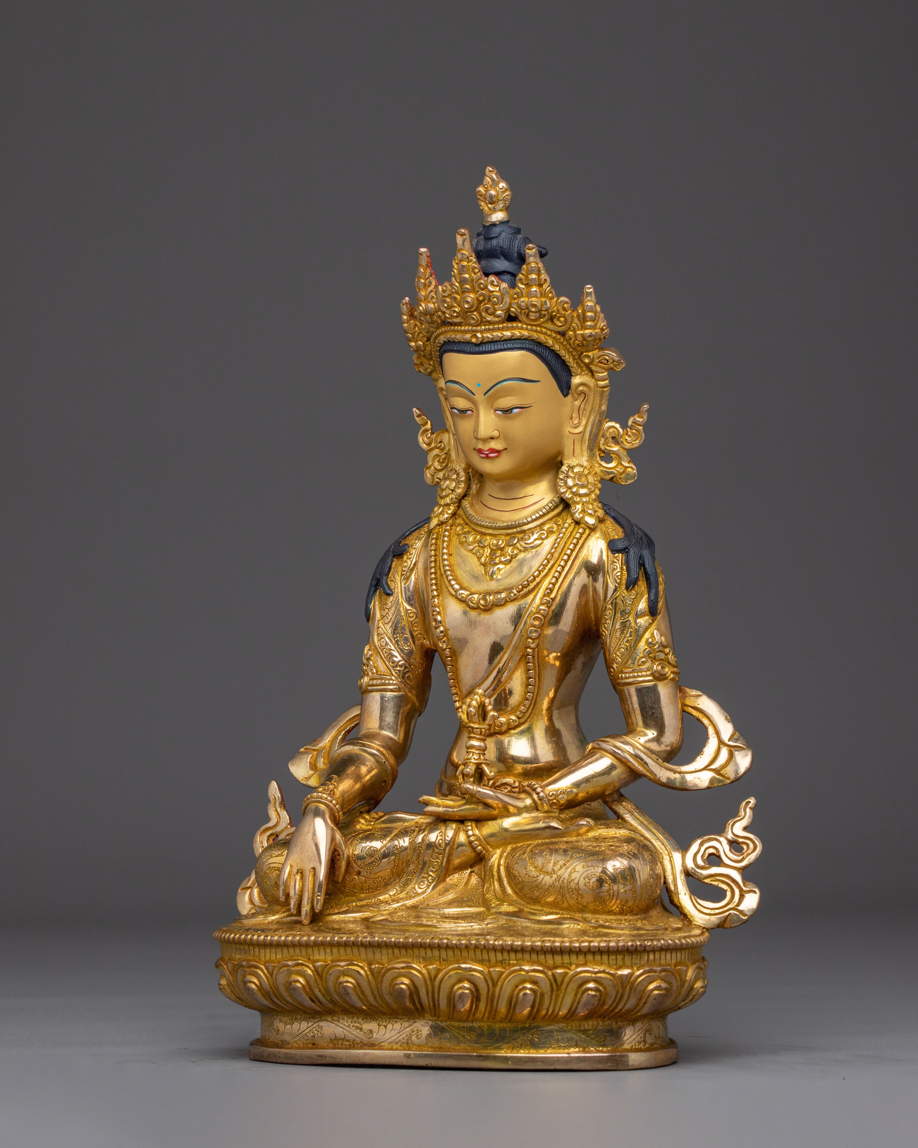 Buddhist Spiritual Icon Mitrugpa Statue | Golden Decor Artwork