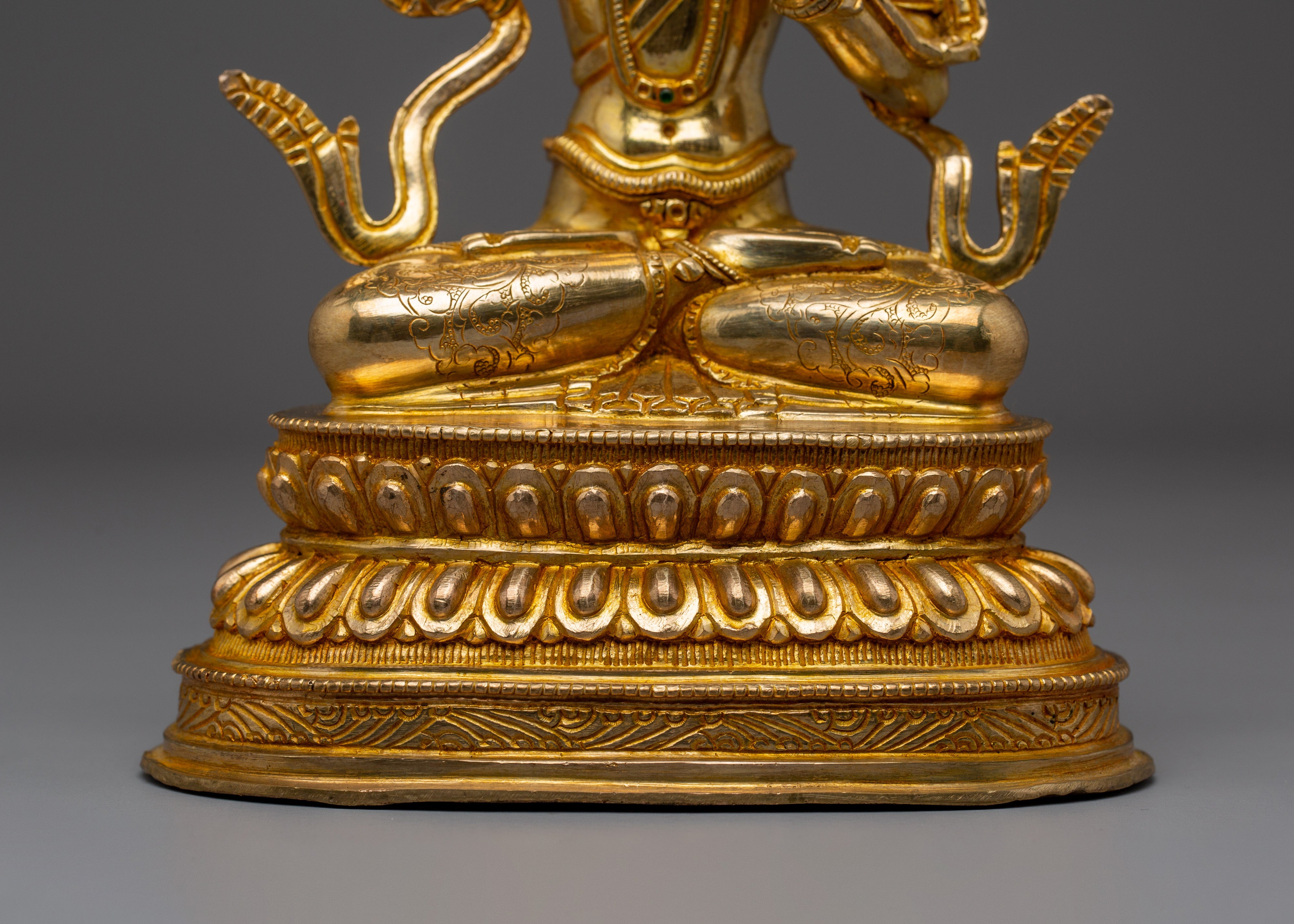 Bodhisattva Deity Manjushri Figurine | Nepalese Buddhist Art