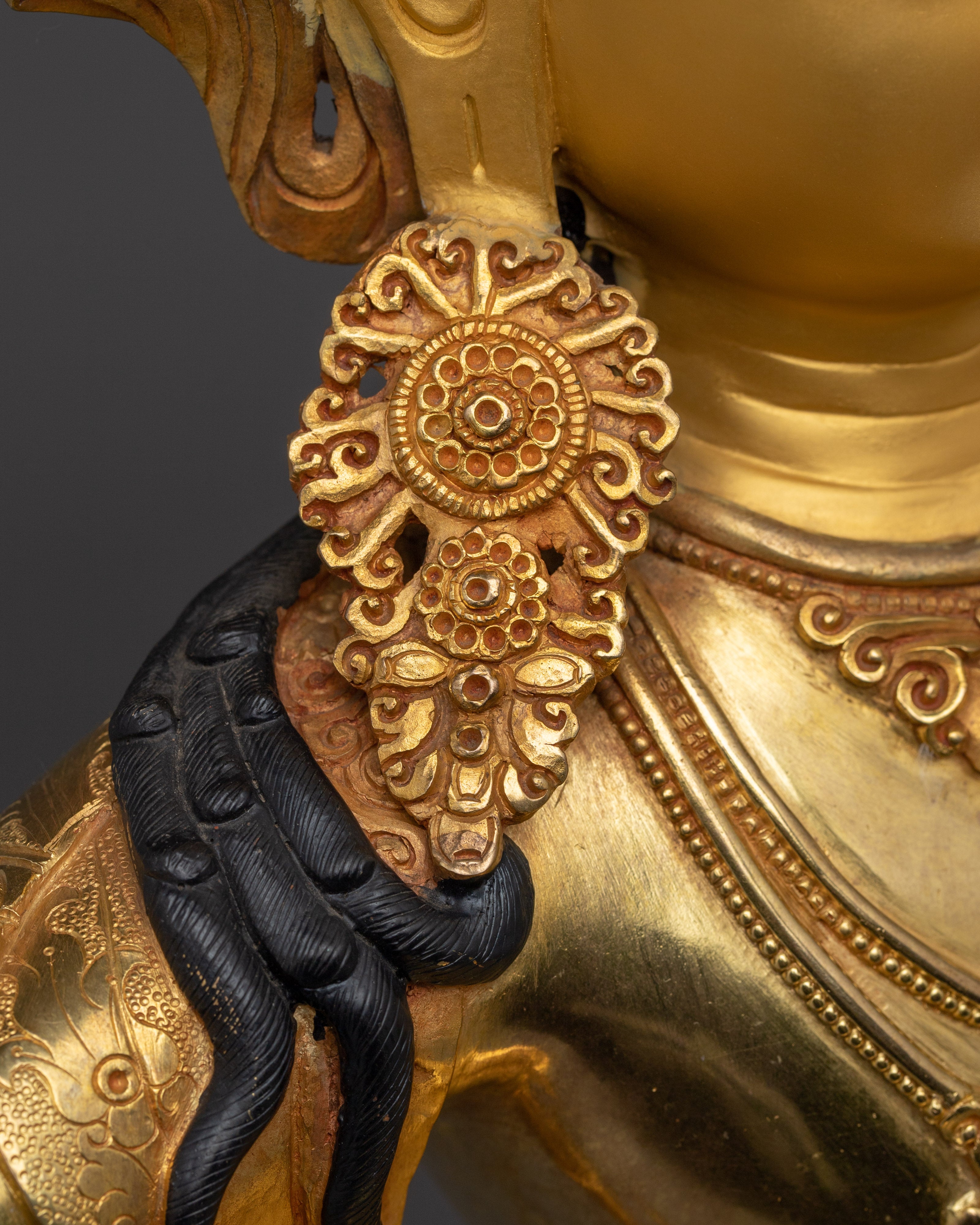 Tibetan Wisdom Bodhisattva Manjushri Figurine | Himalayan Buddhism Art