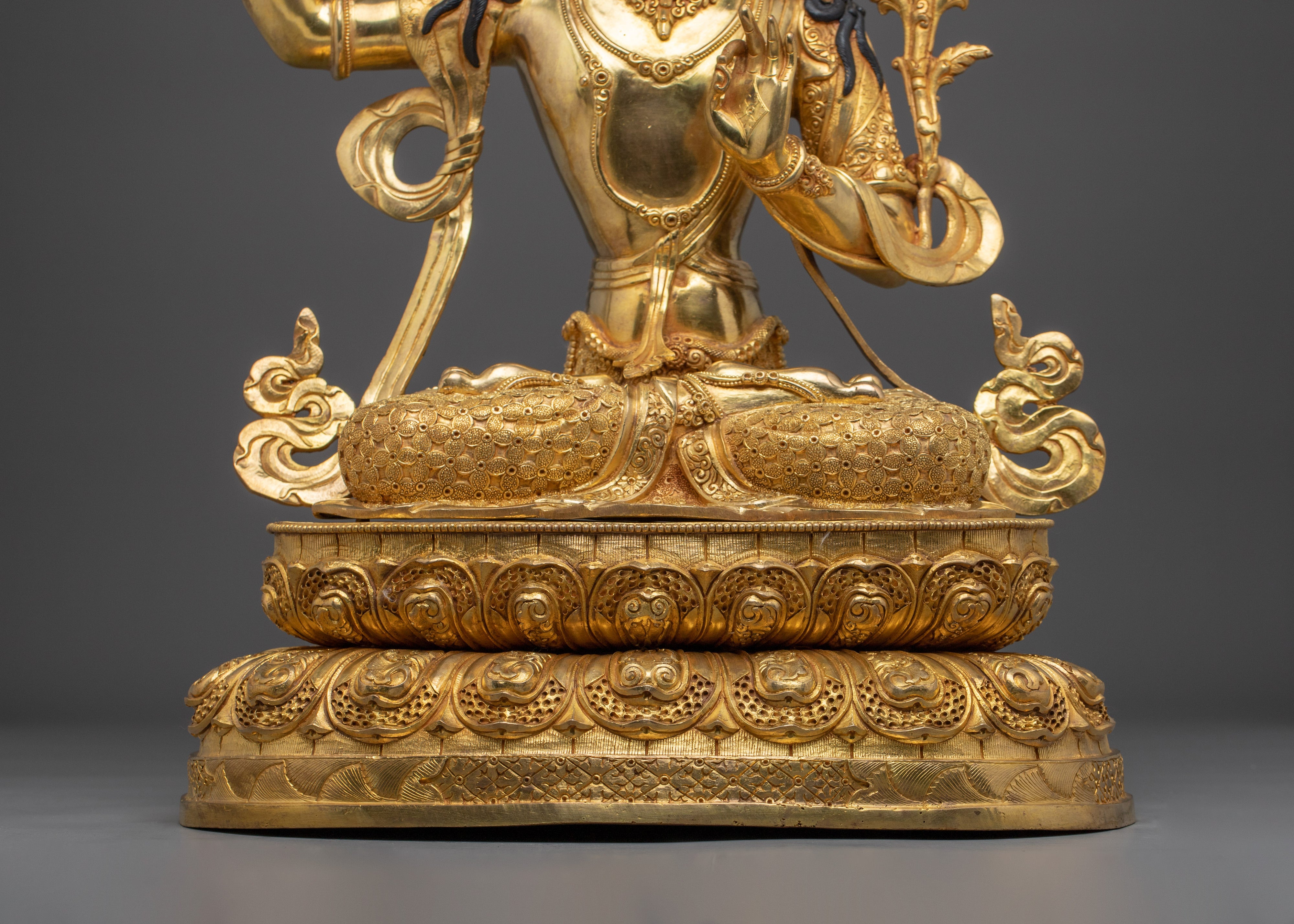 Tibetan Wisdom Bodhisattva Manjushri Figurine | Himalayan Buddhism Art