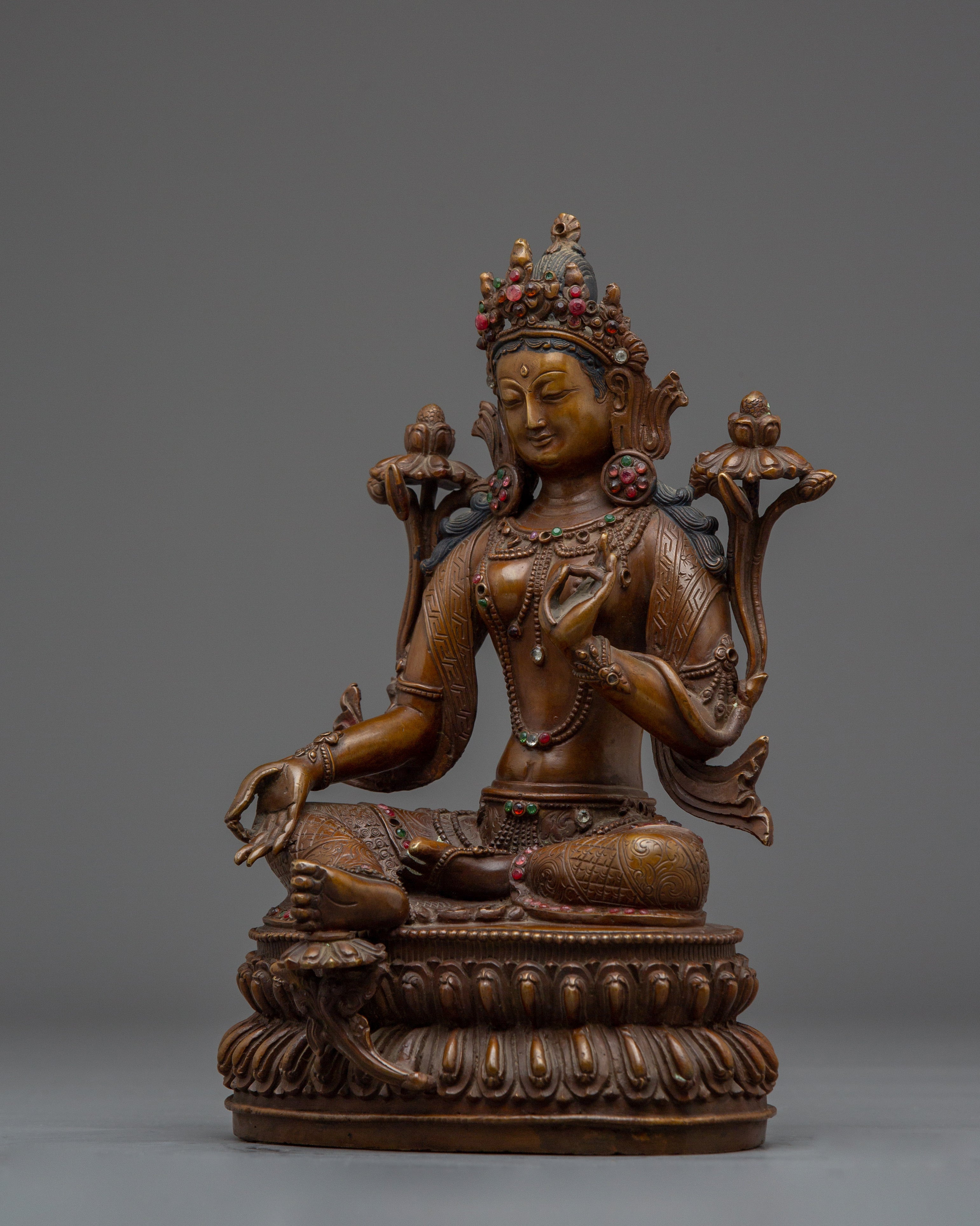 Buddhist Art of Green Tara | Bodhisattva of Compassion