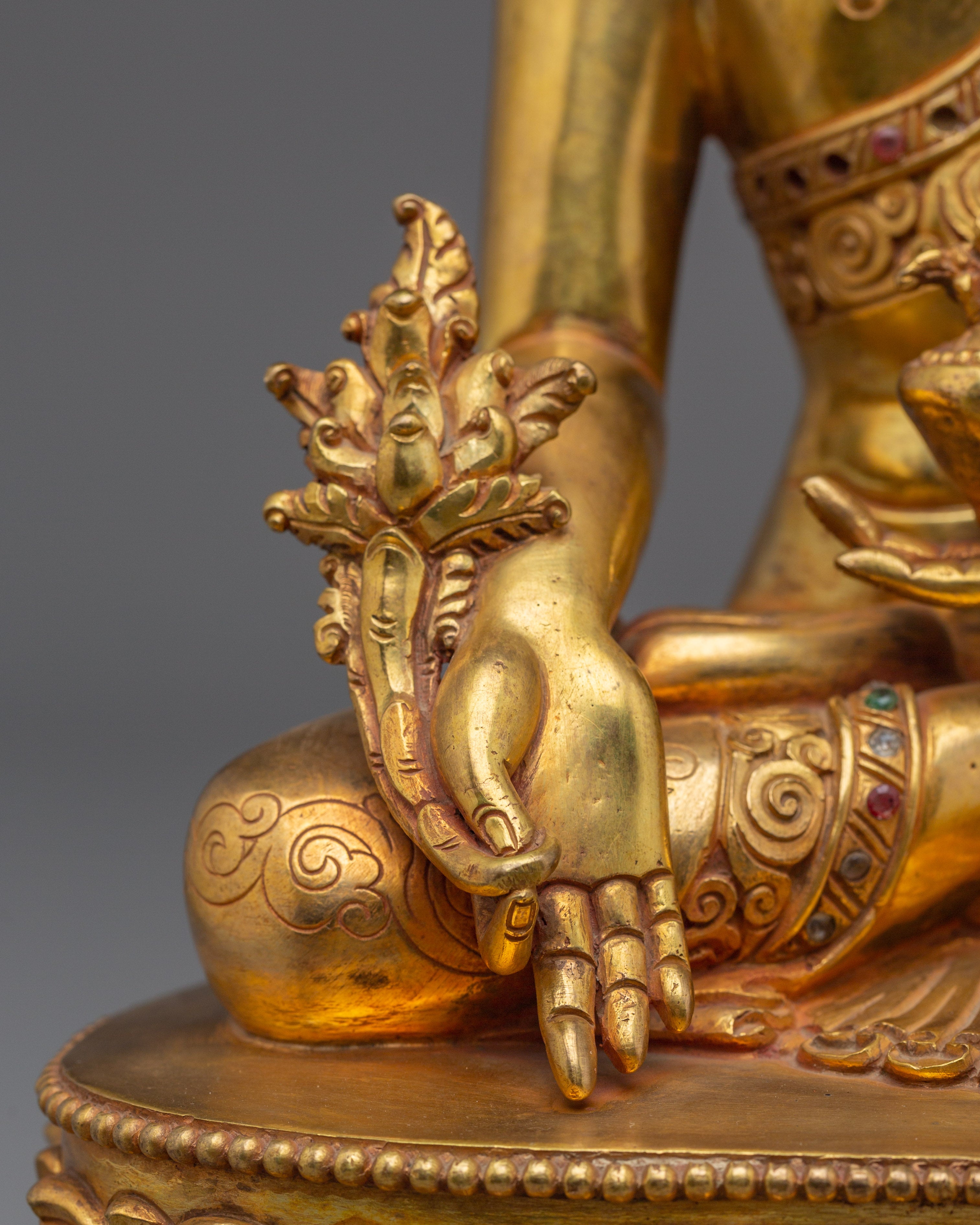 Buddhist healing Icon Medicine Buddha | Golden Spiritual Artwork