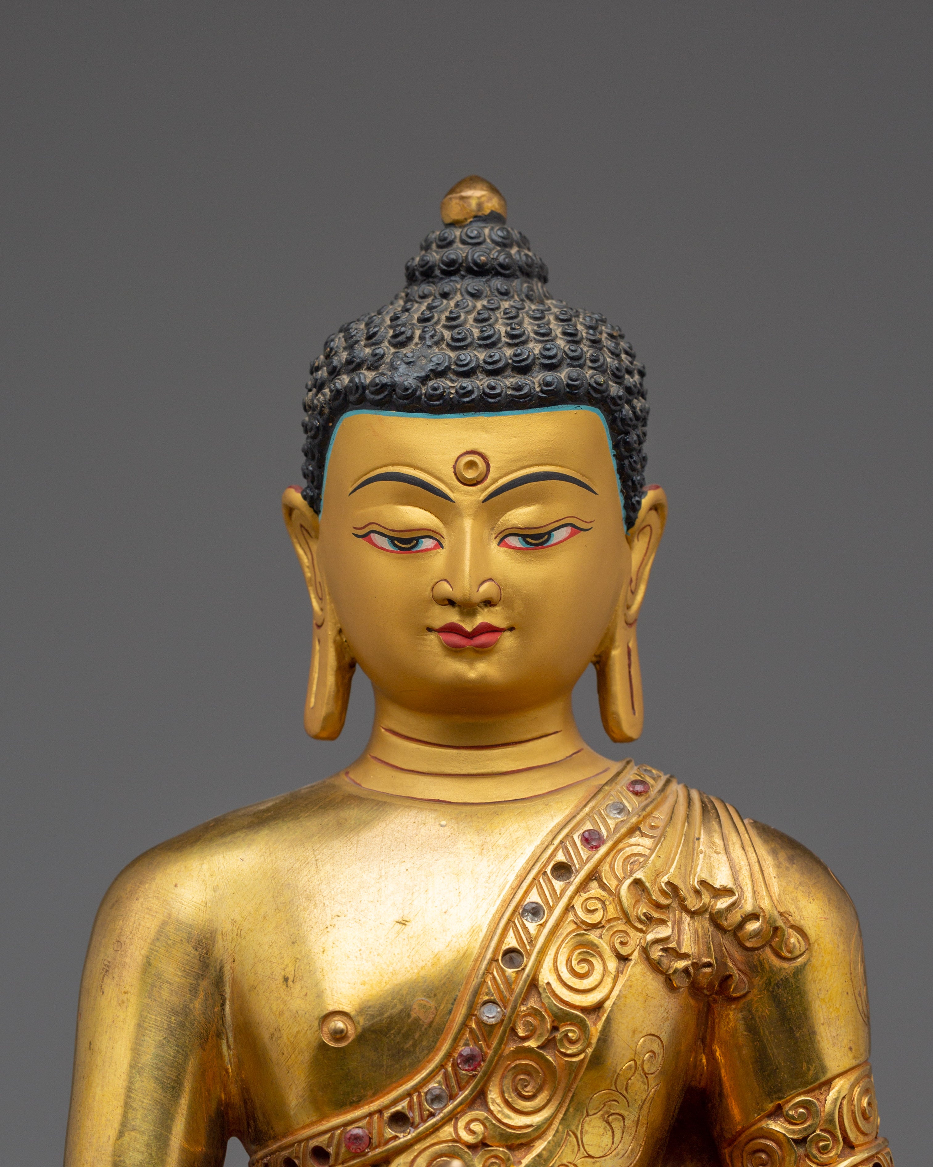 Buddhist healing Icon Medicine Buddha | Golden Spiritual Artwork