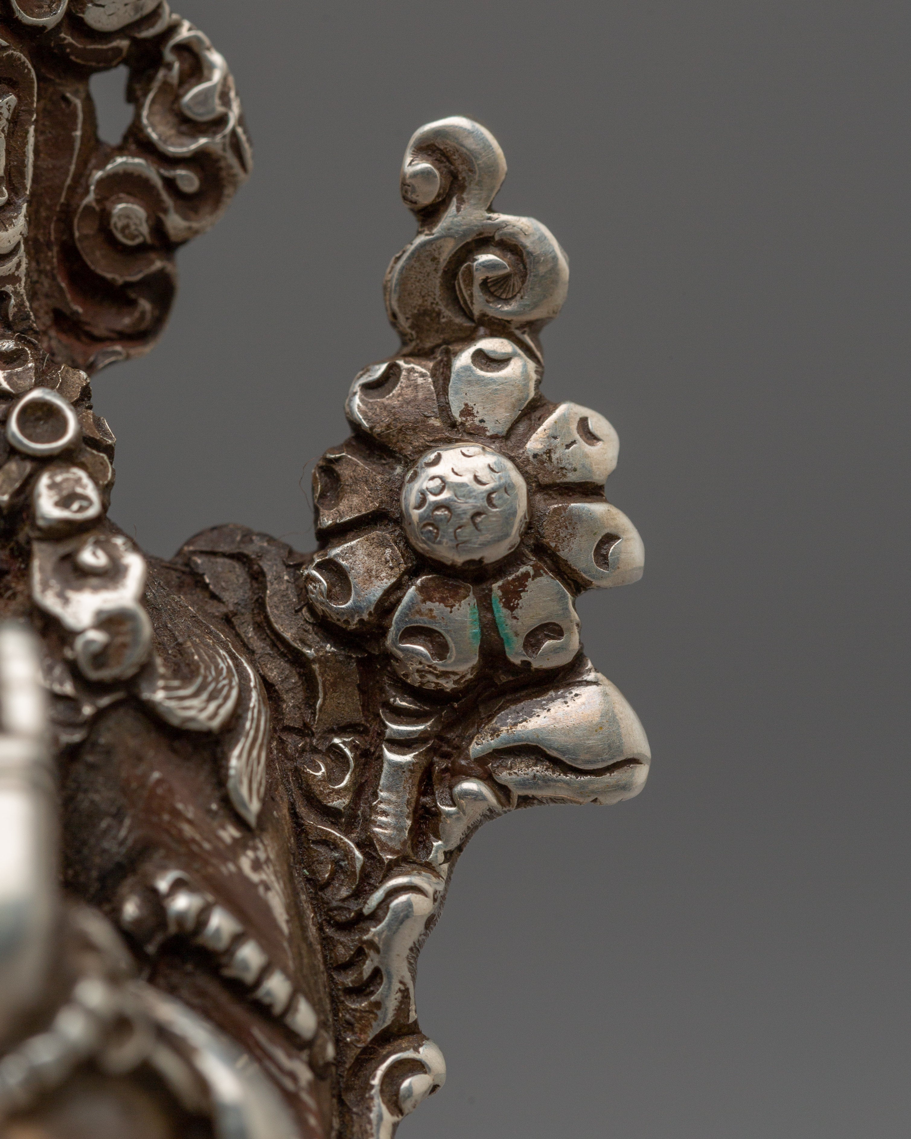 Handmade 92% Pure Silver Green Tara Statue | Mother of Liberation