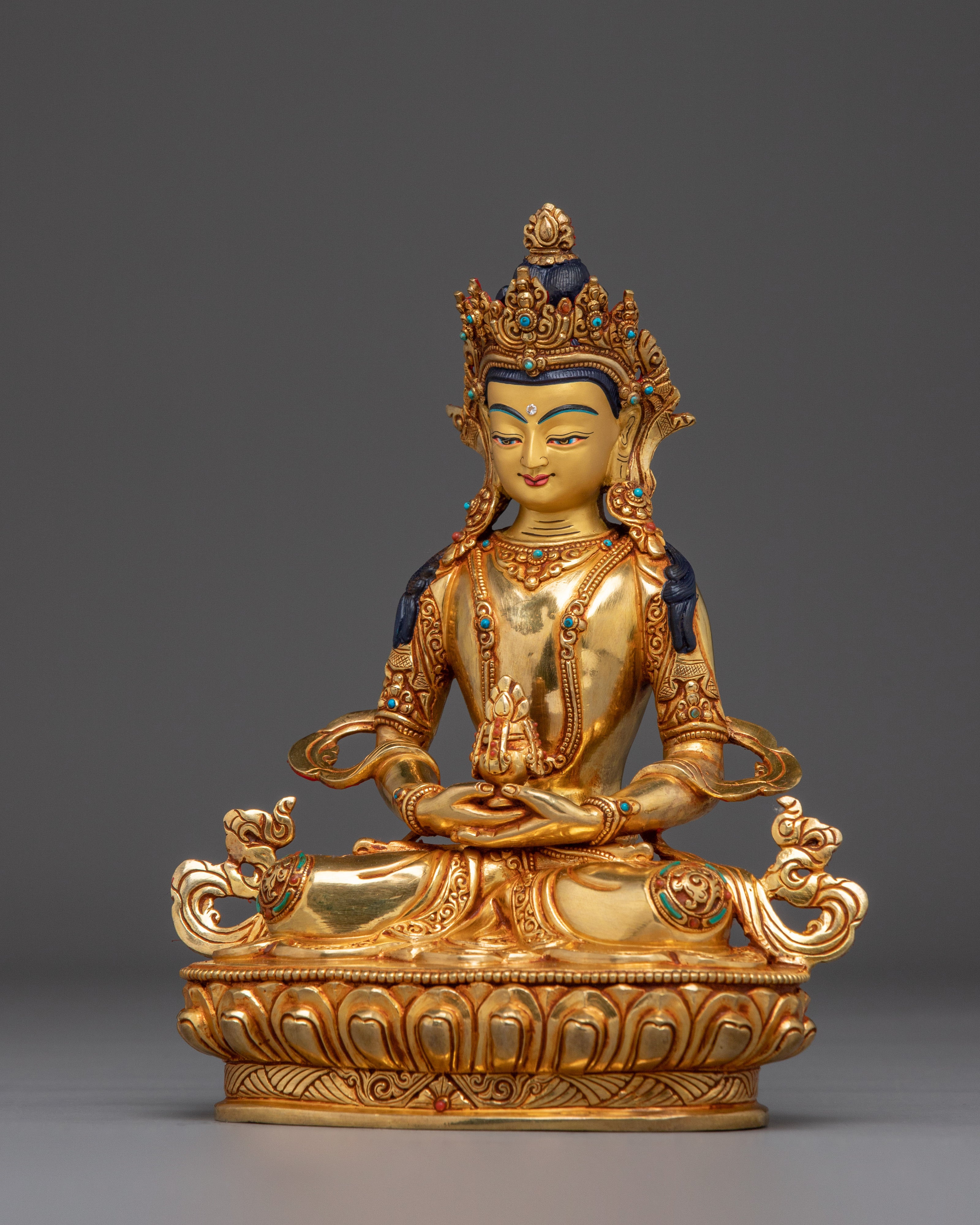 Peaceful Amitayus Handmade Statue | Buddhist Spiritual Artwork