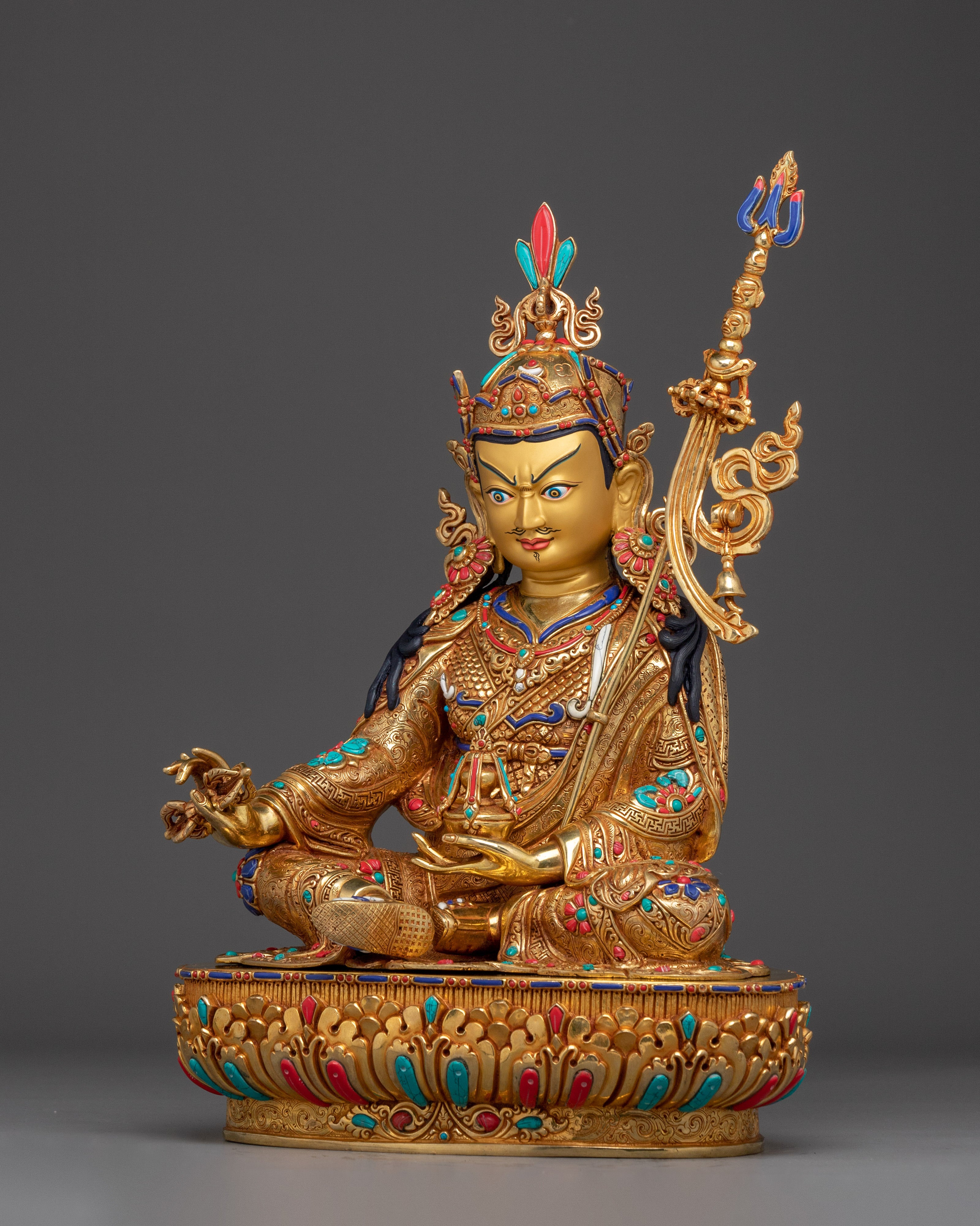Handmade Himalayan Padmasambhava Sculpture | Tantric Master