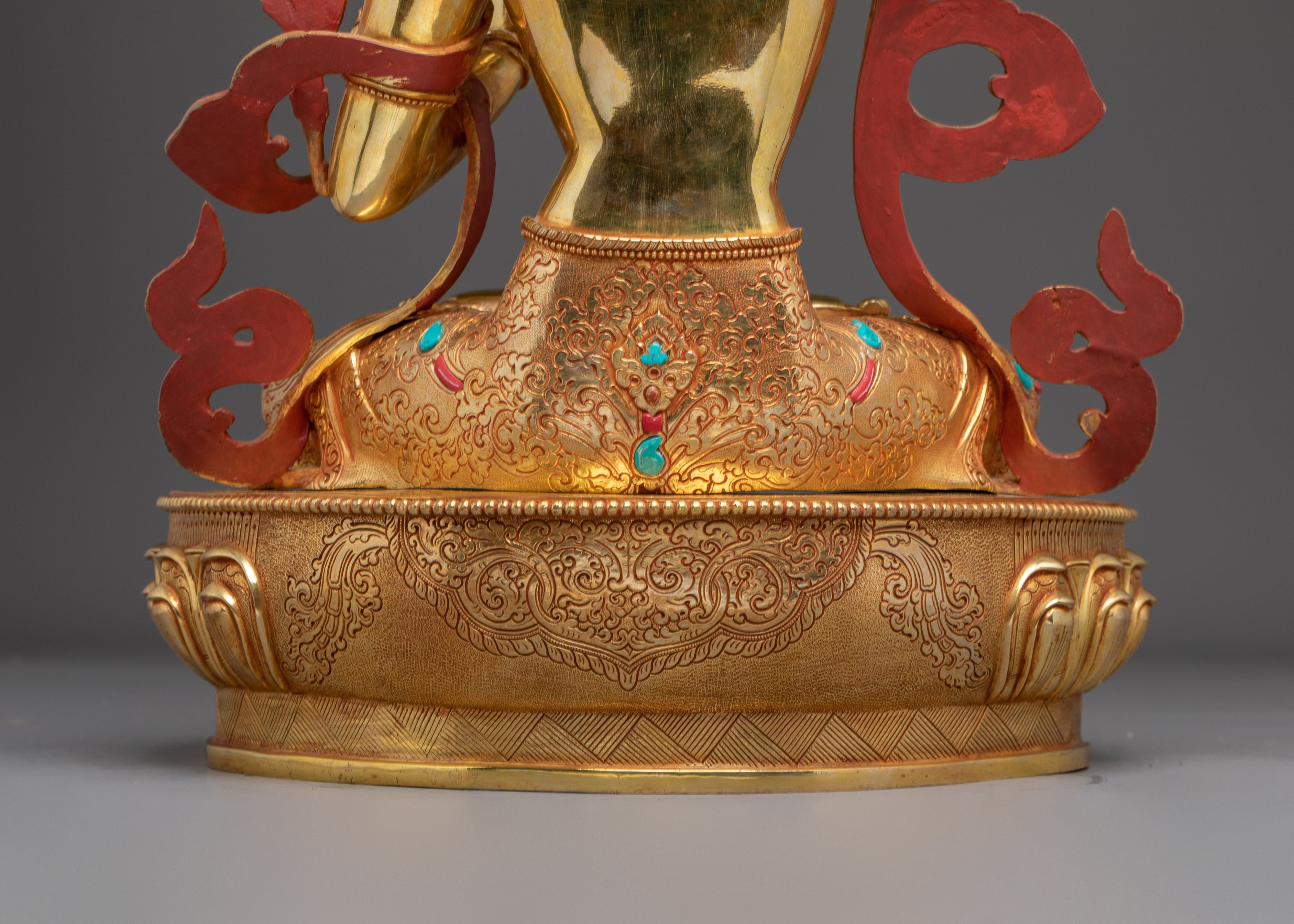 Golden Radiant Manjushri Statue | Bodhisattva of Wisdom