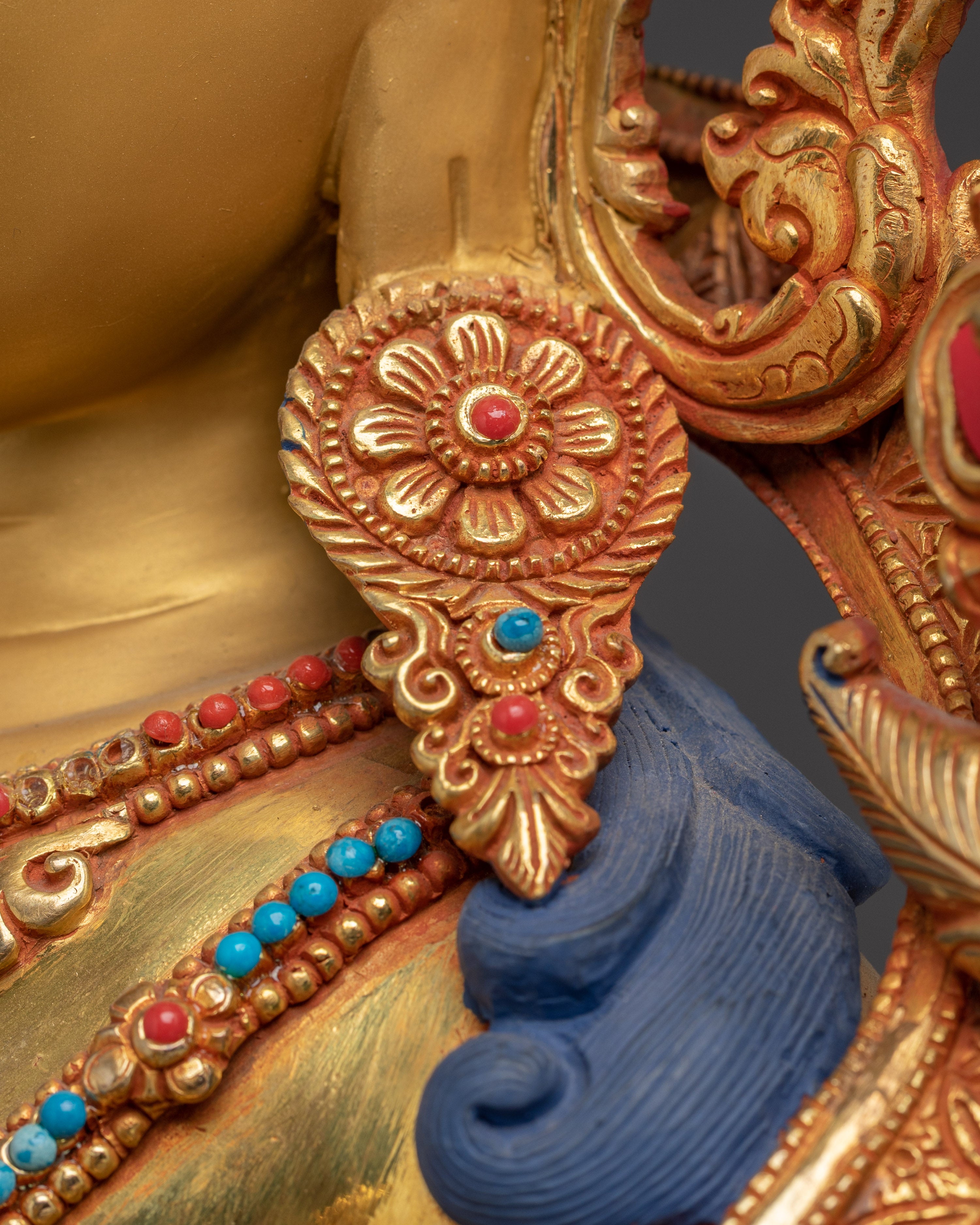 Golden Radiant Manjushri Statue | Bodhisattva of Wisdom