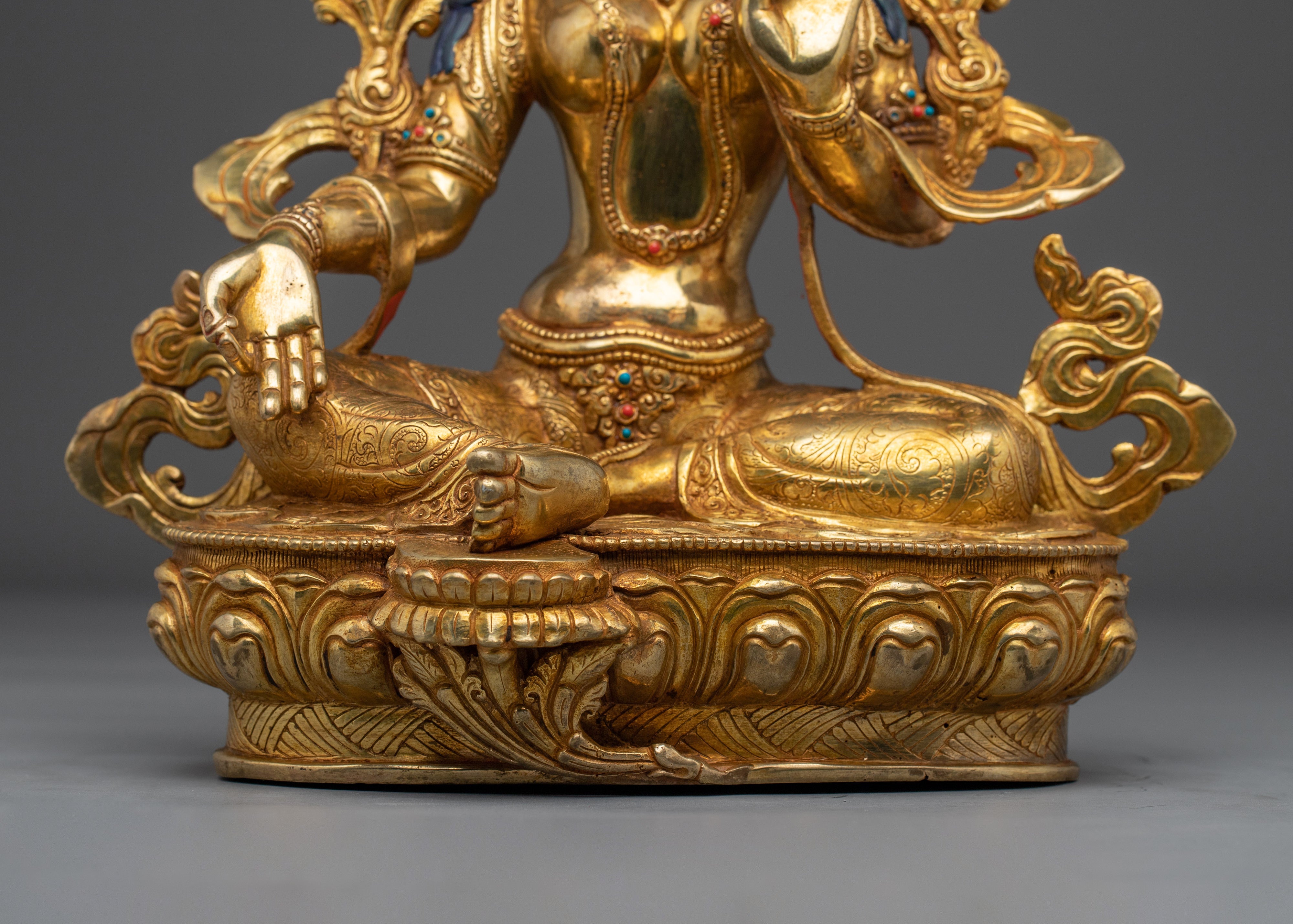 Sacred Feminine Green Tara Statue | Peaceful Deity