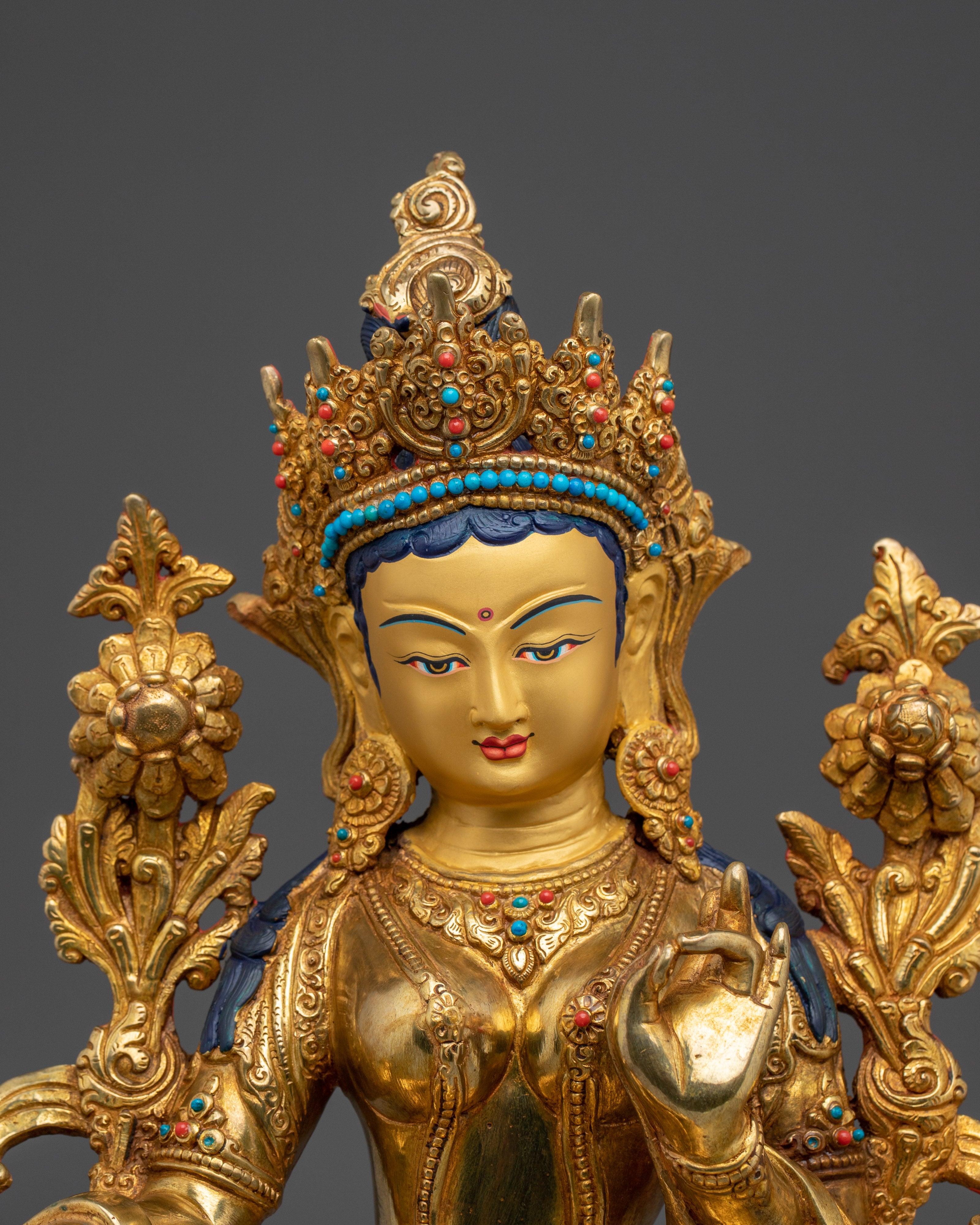 Sacred Feminine Green Tara Statue | Peaceful Deity