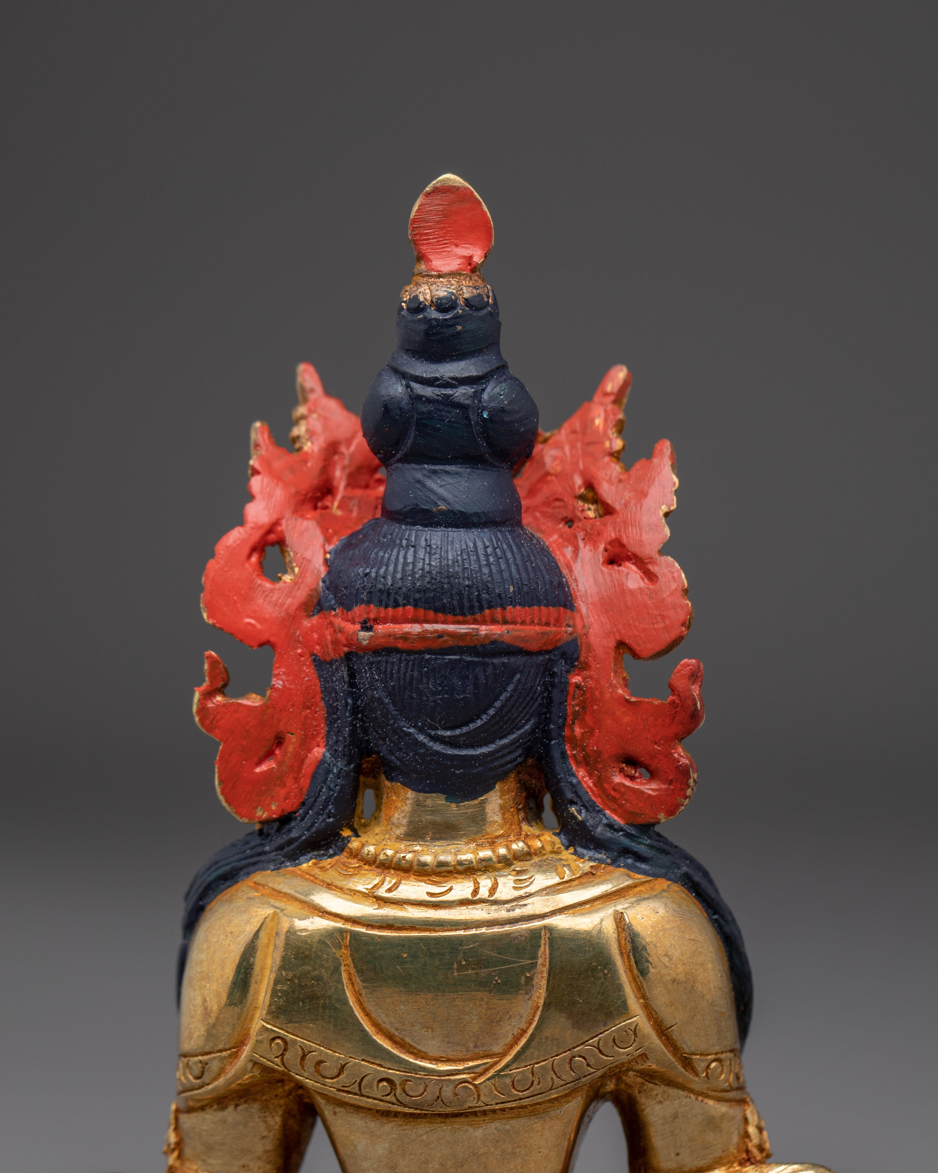 Himalayan Serene Amitayus Golden Statue | Buddha of Long-life