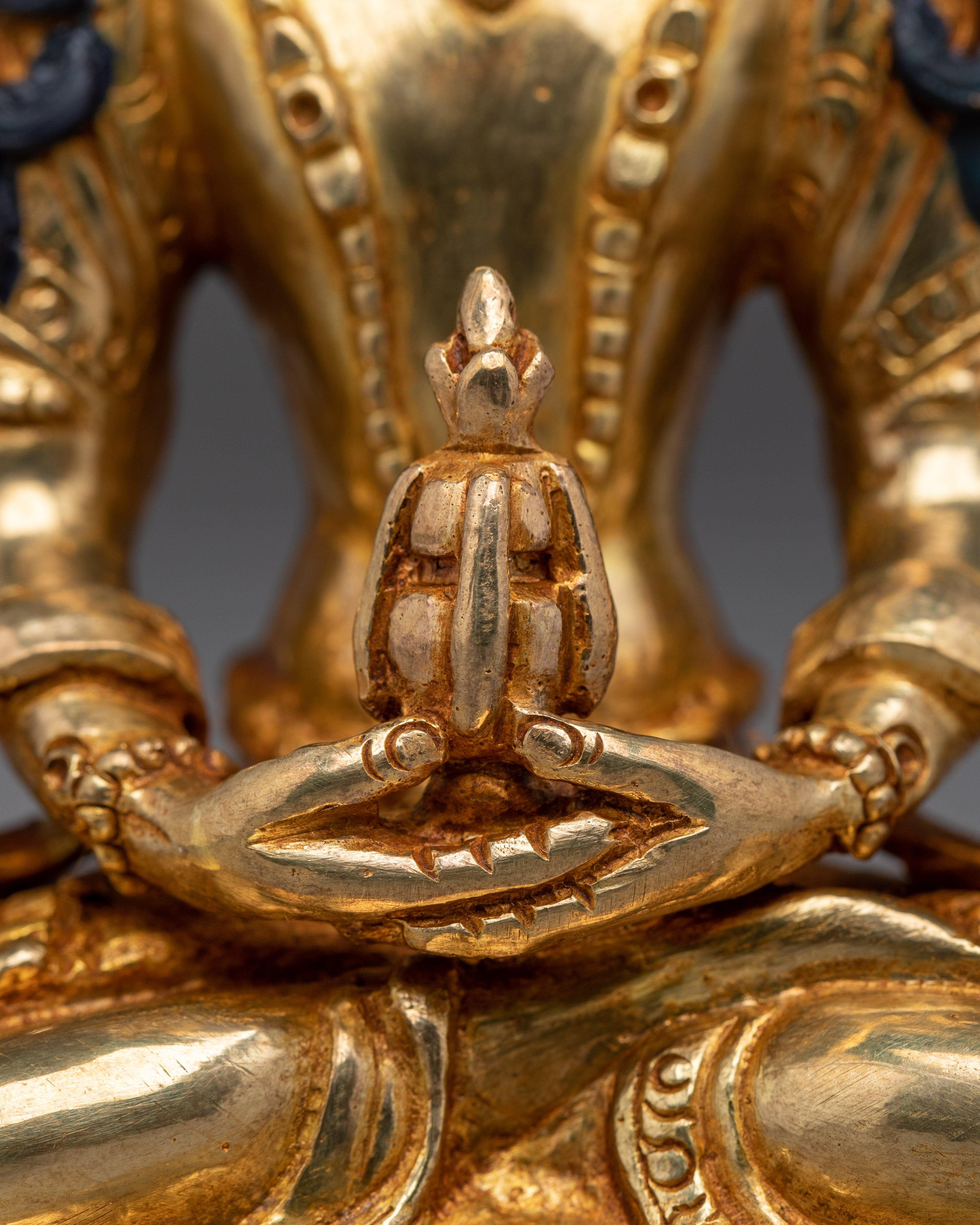 Himalayan Serene Amitayus Golden Statue | Buddha of Long-life