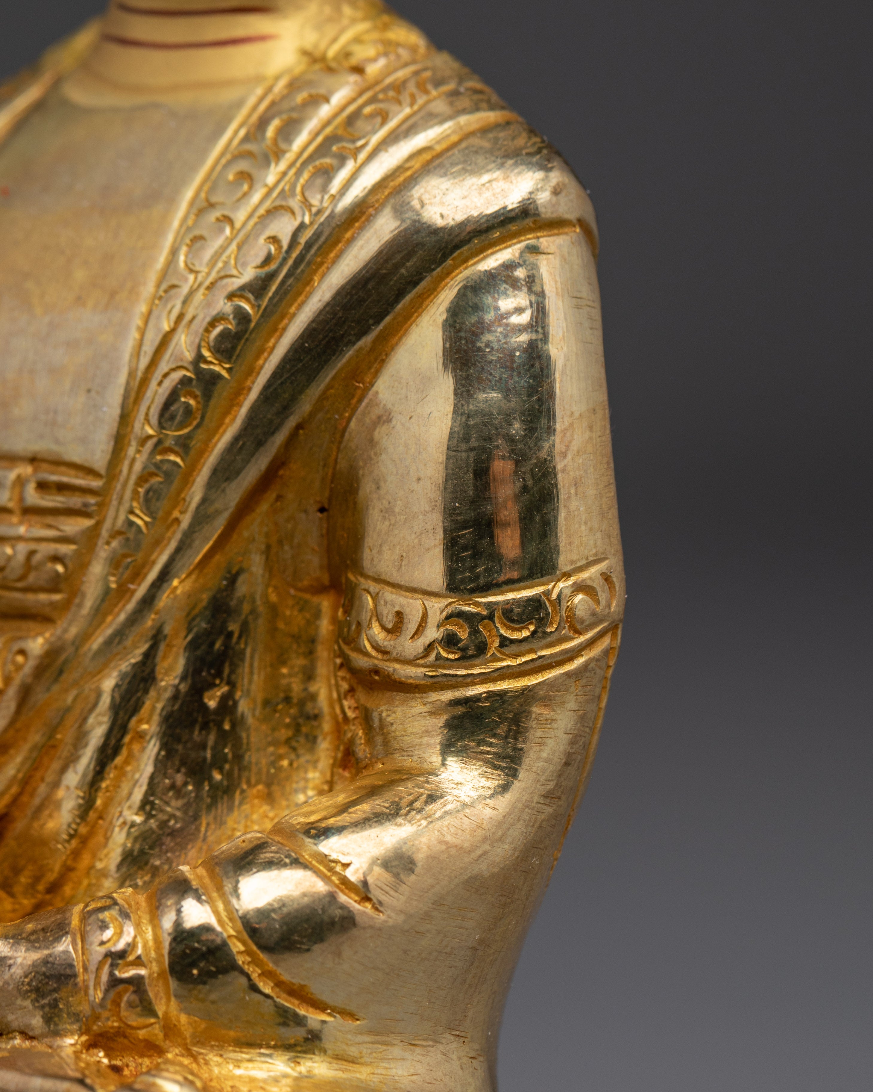 Golden Statue of Medicine Buddha | Himalayan Bhaisajyaguru Artwork