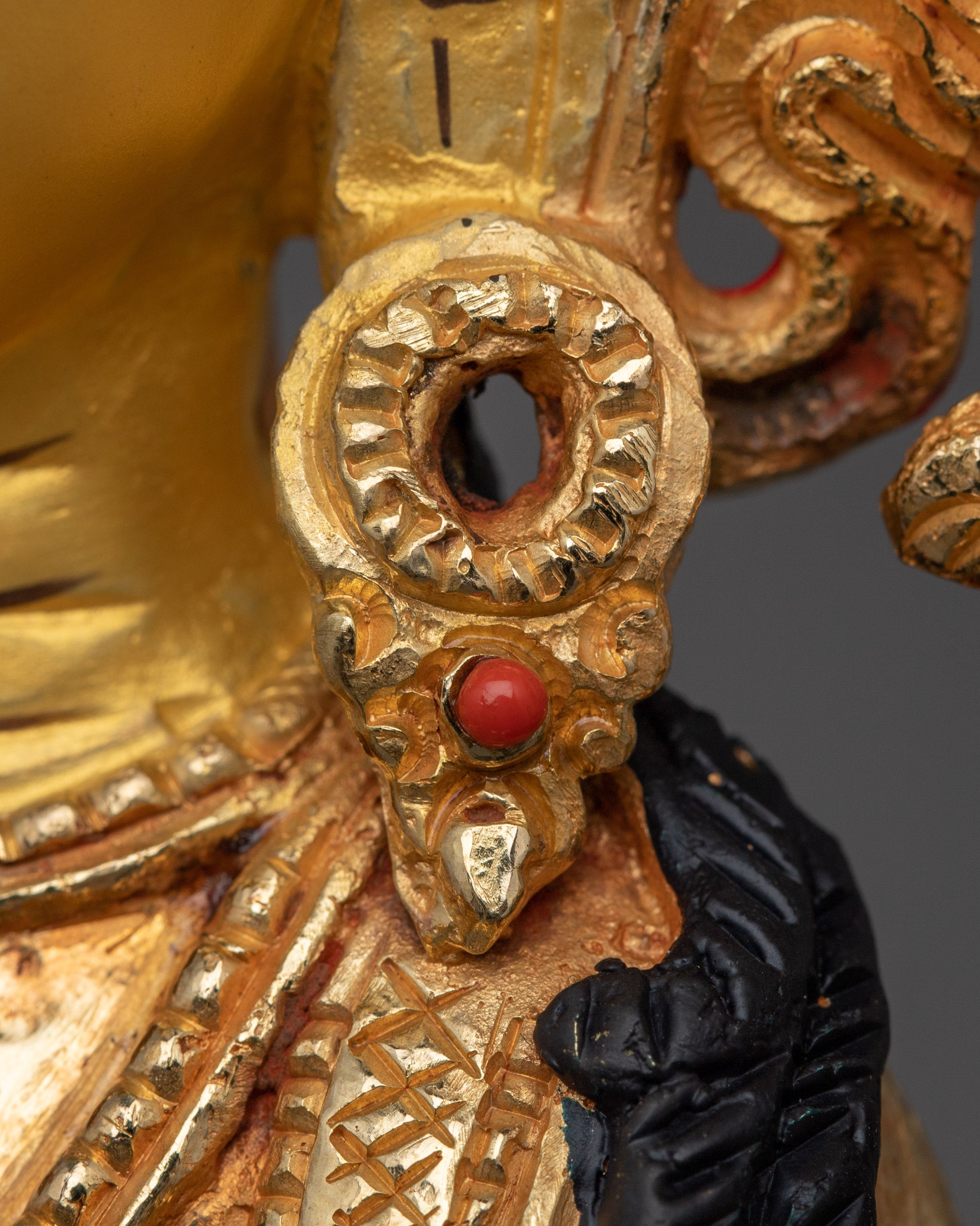 Four Armed Chenrezig Art with Copper Body | Tibetan Buddha of Compassion