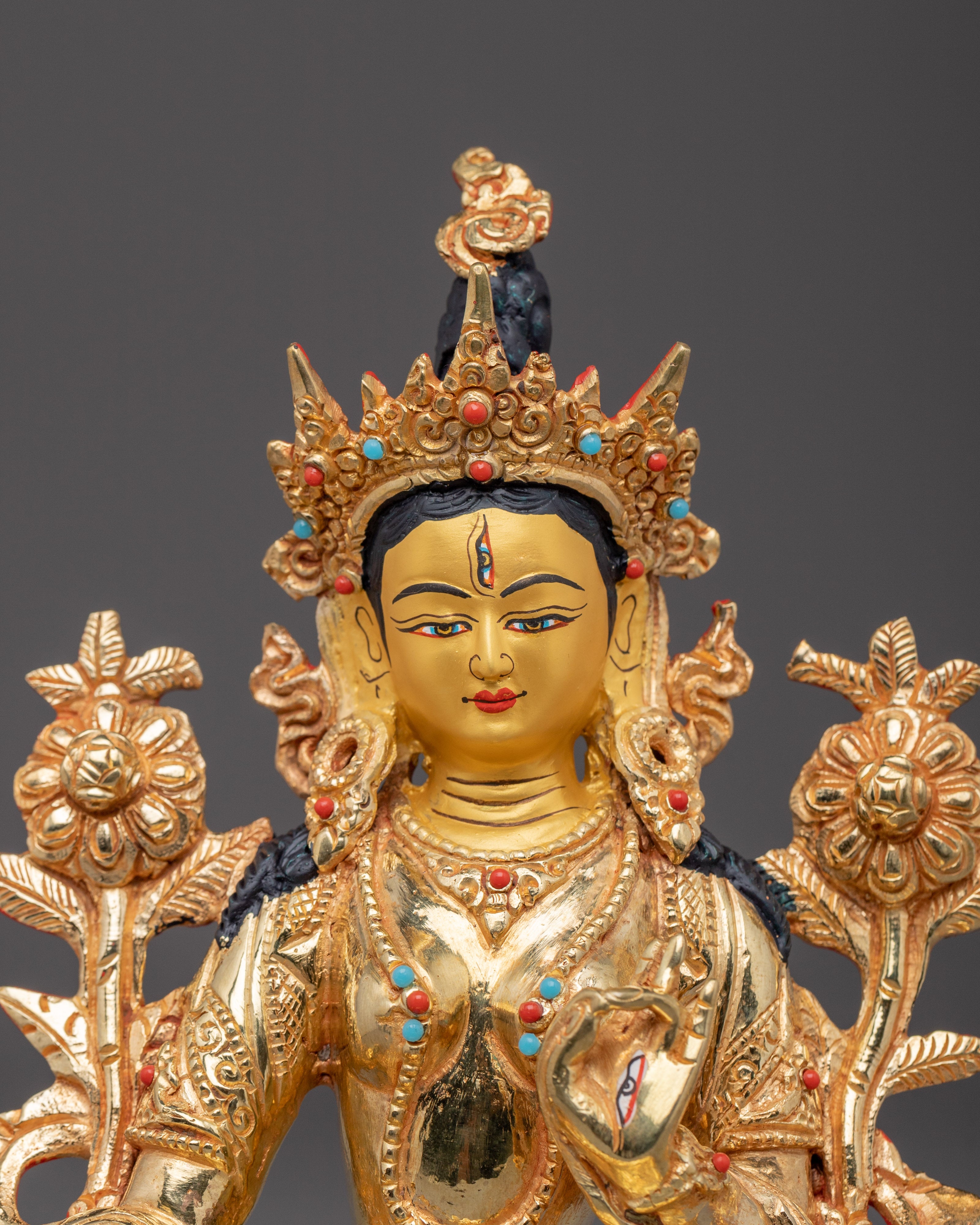 Handmade Tibetan White Tara Artwork | Goddess of Compassion