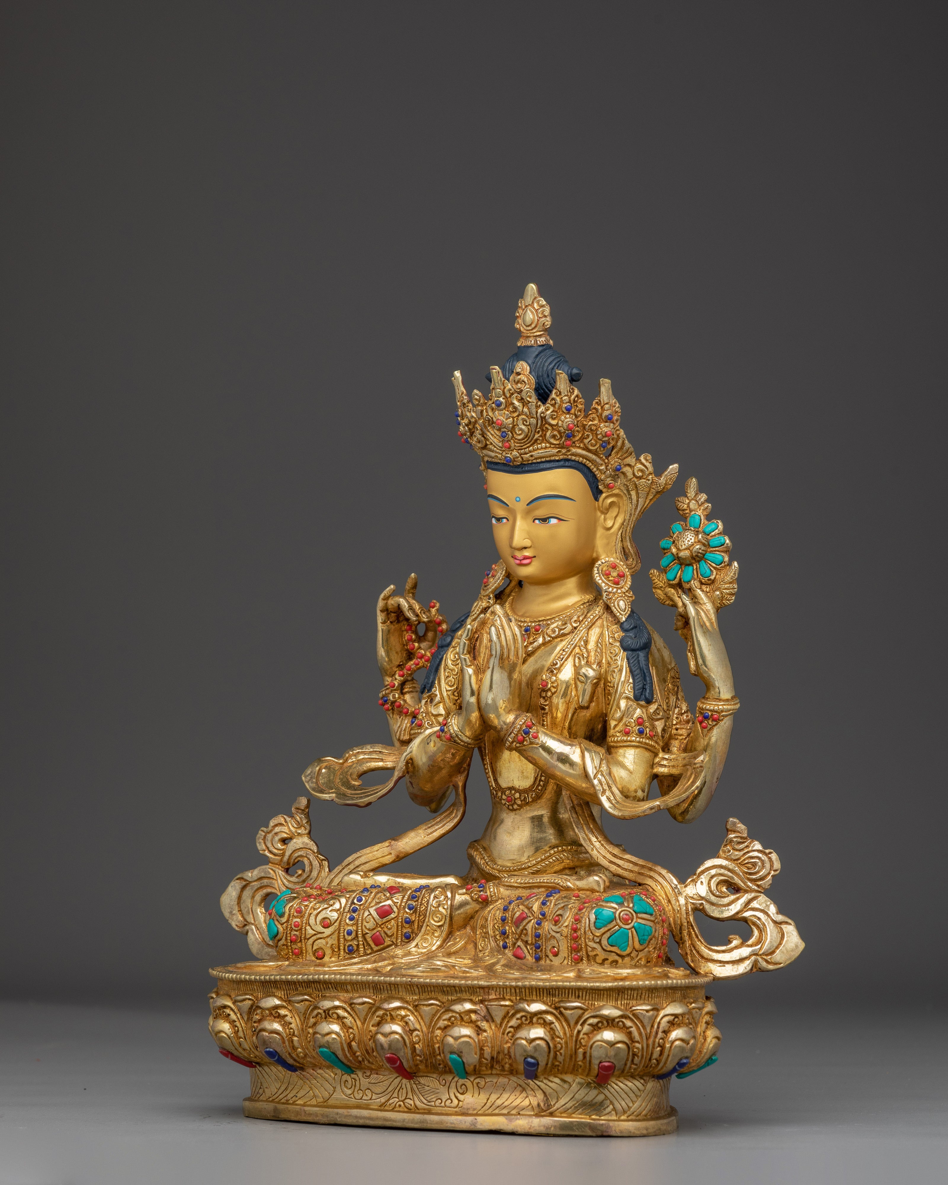 Compassion Deity Avalokiteshvara Sculpture | Also known as chenrezig