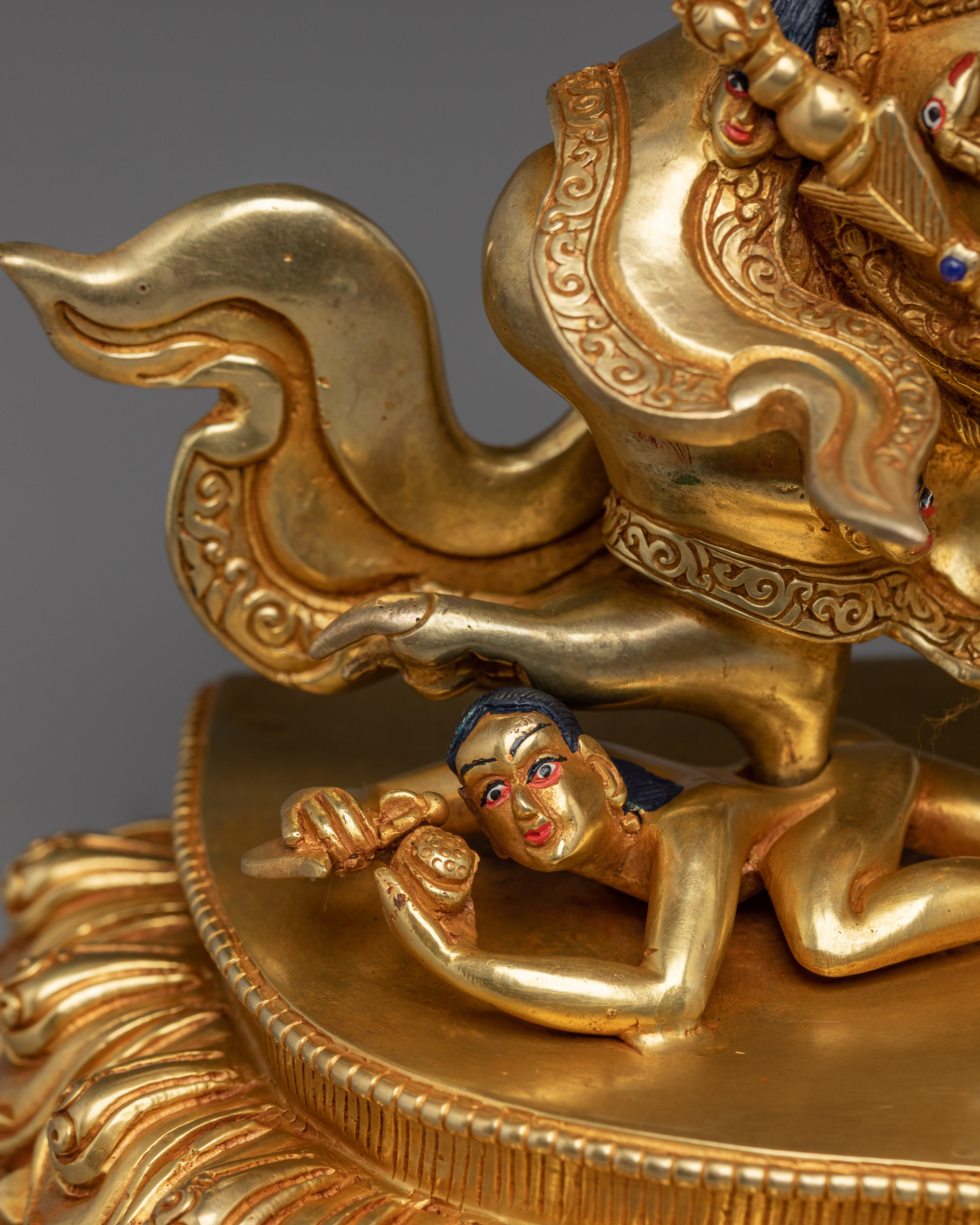 Buddhist Deity Mahakala Bernagchen Statue | Wrathful Protector Sculpture