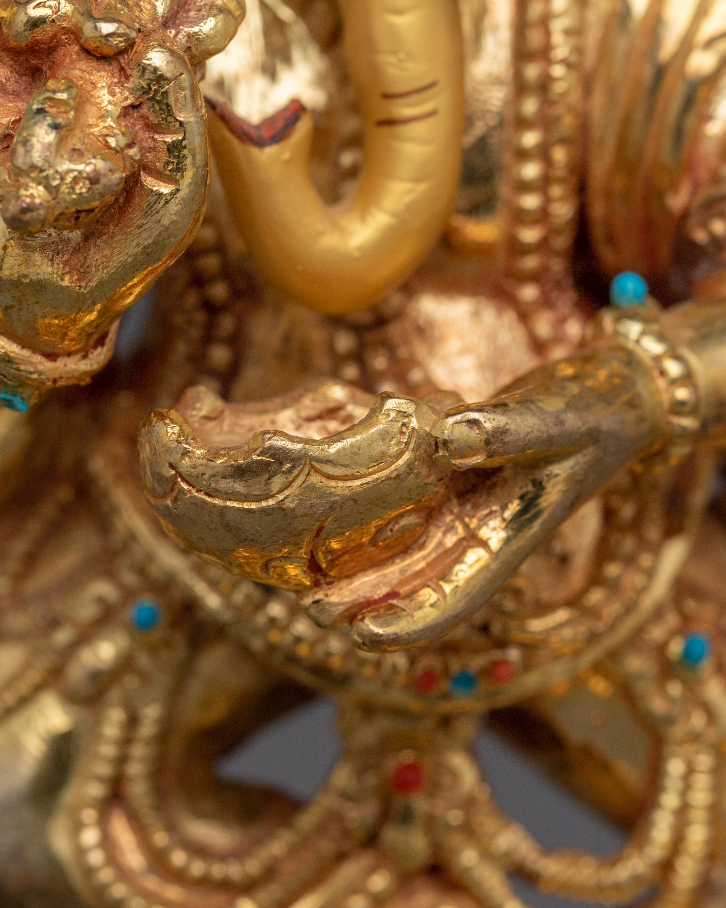 Multi-armed Ganesha Statue | Embodiment of Intelligence and Wisdom