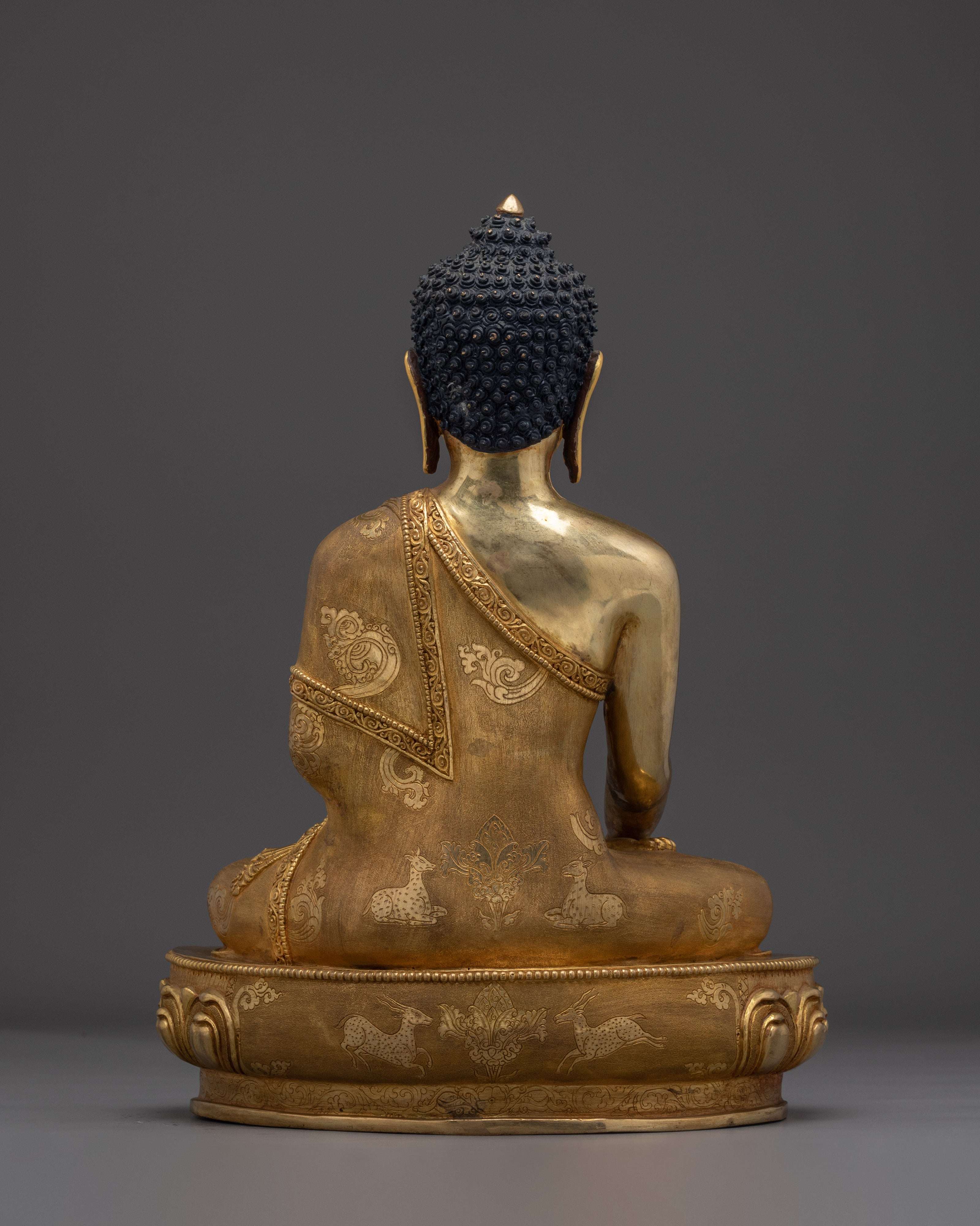 Meditating Shakyamuni Buddha Golden Statue | Buddhist Spiritual Decor