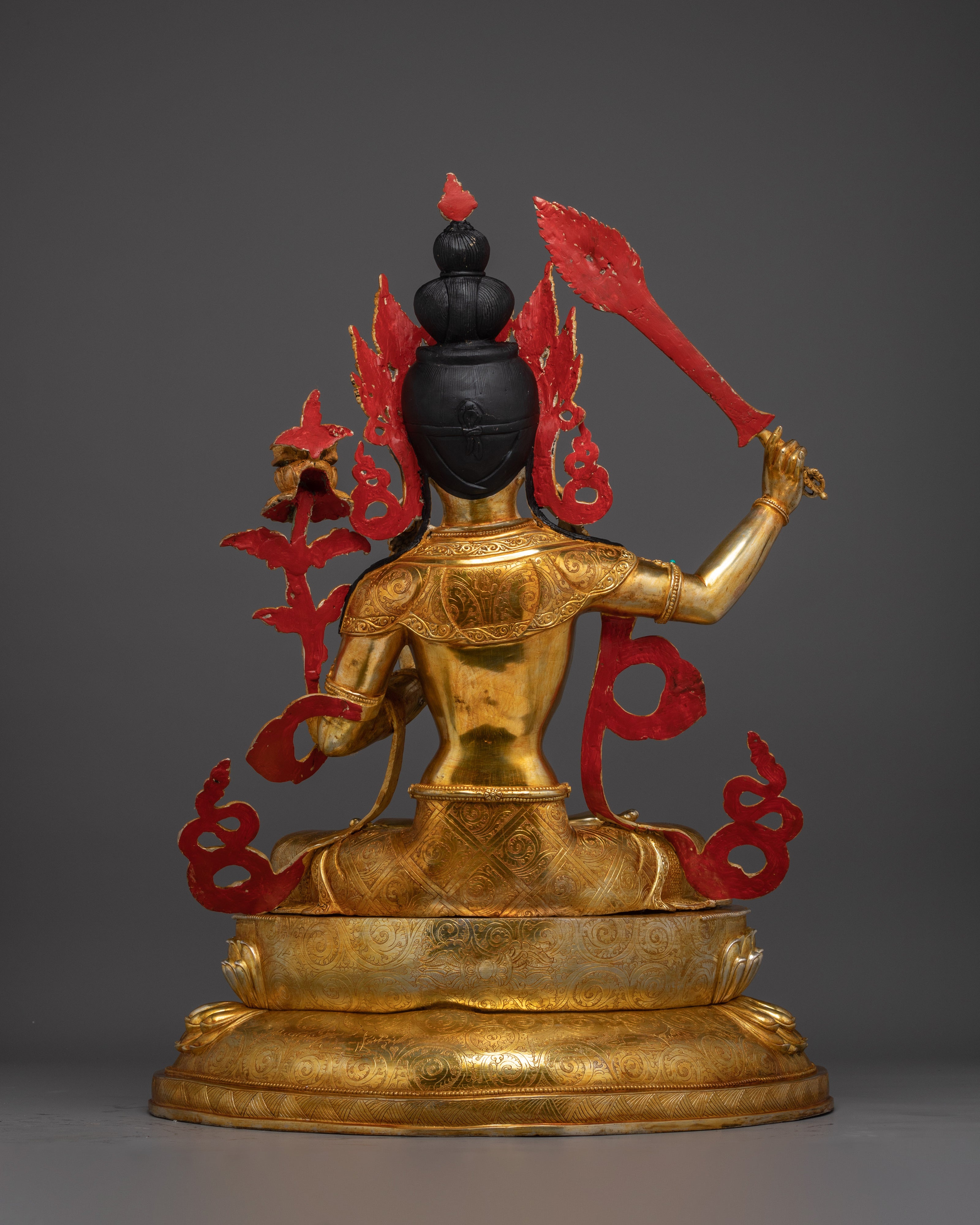 Wisdom Deity Manjushri Artwork | Himalayan Spiritual Figurine