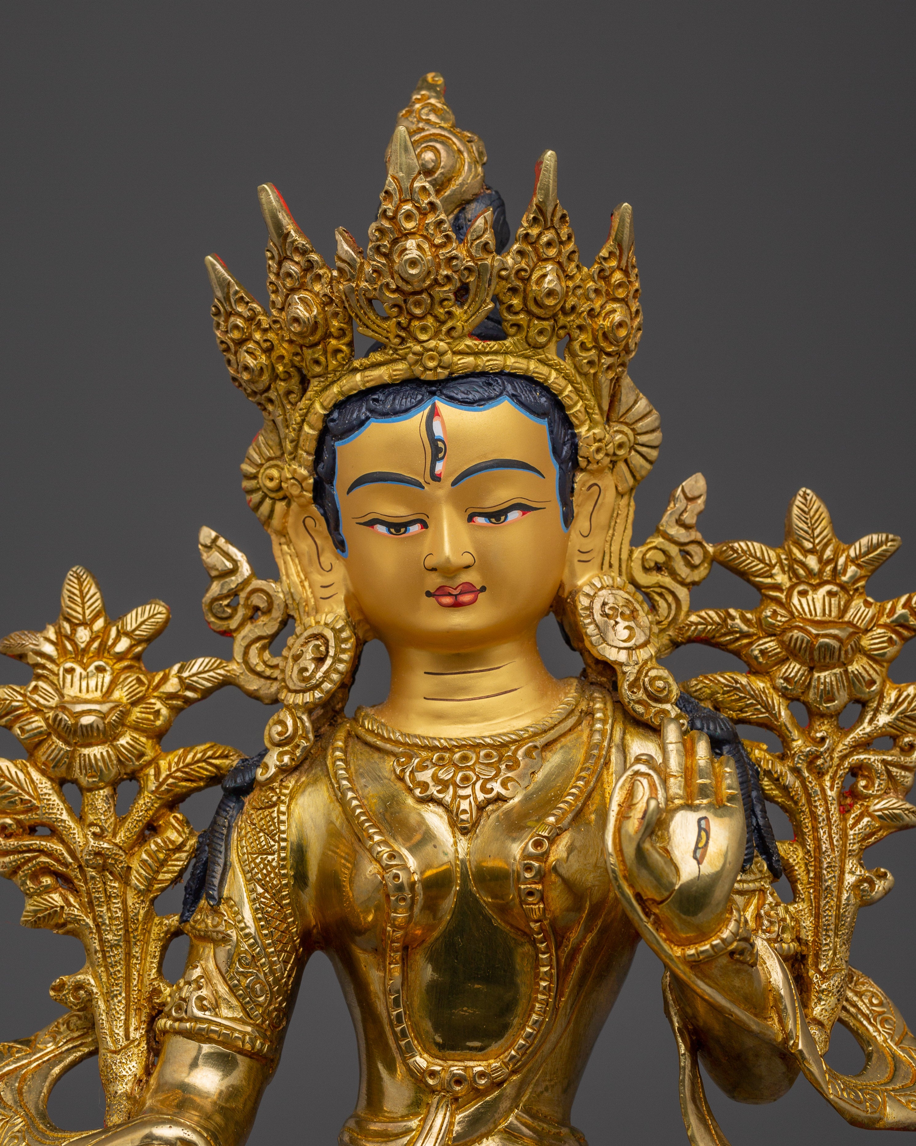 White Tara Gold Gilded Copper | Enlightened Feminine Energy