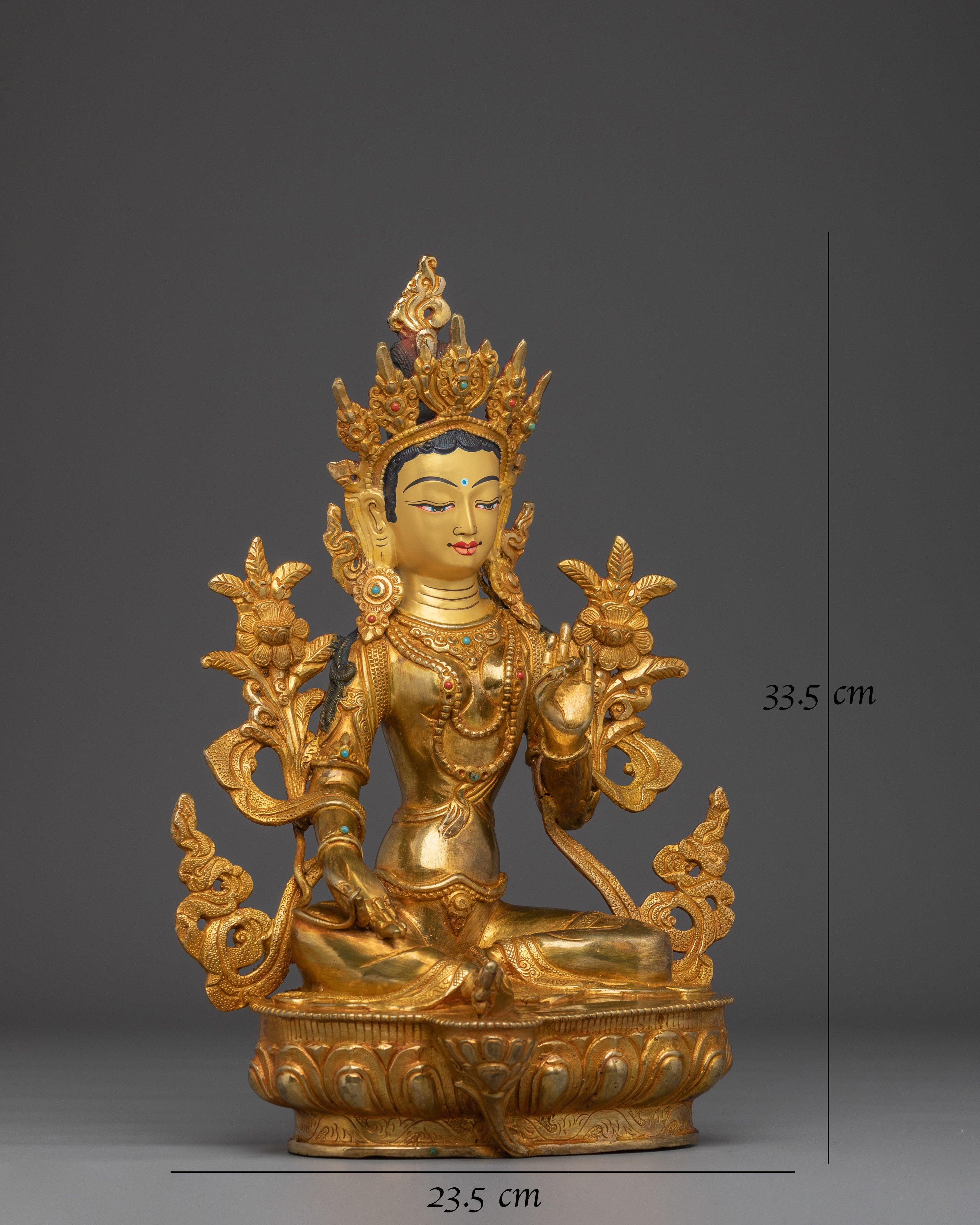 Green Tara Statue: Female Enlightened Deity