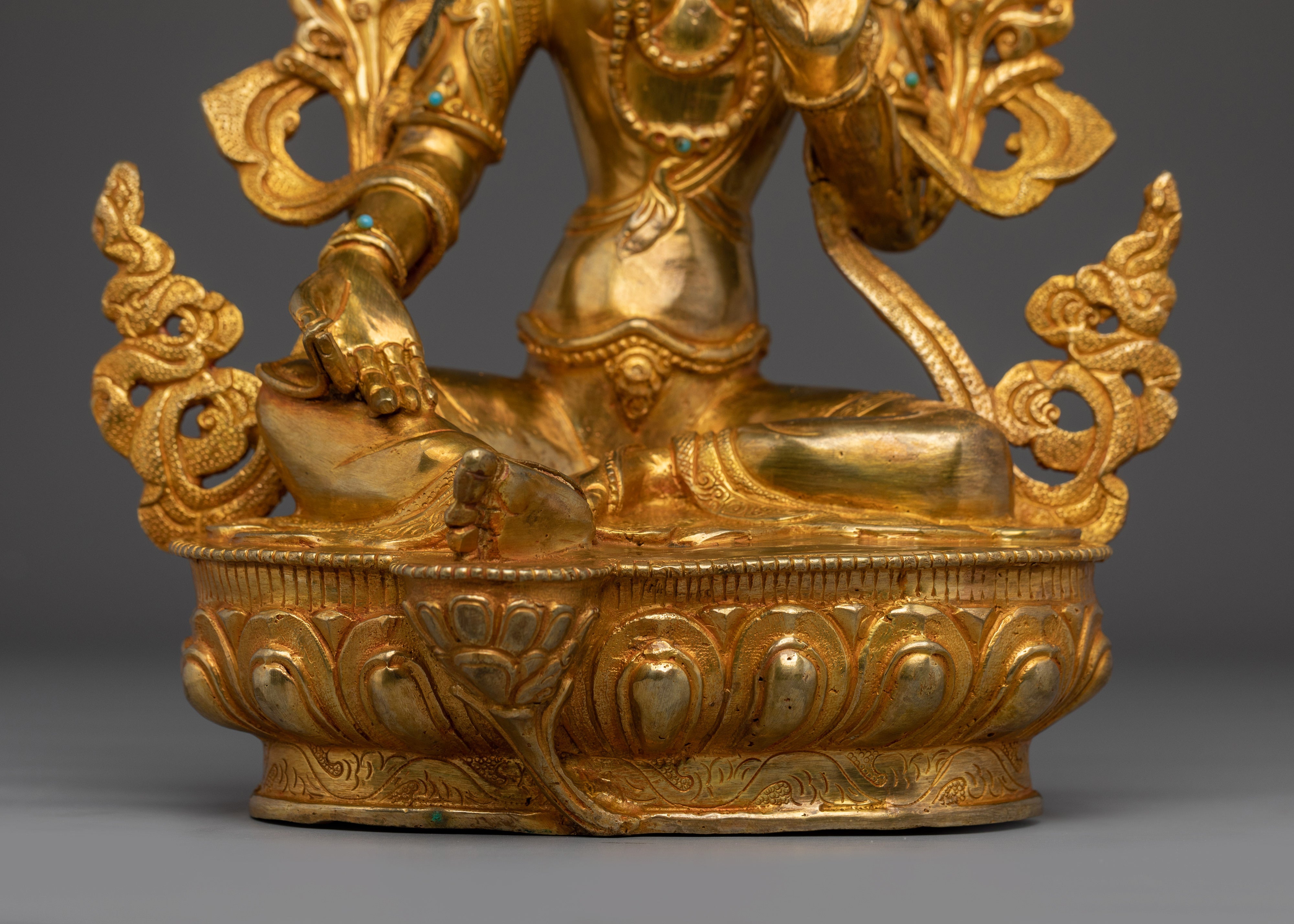 Green Tara Statue: Female Enlightened Deity | Himalayan Buddhist Art