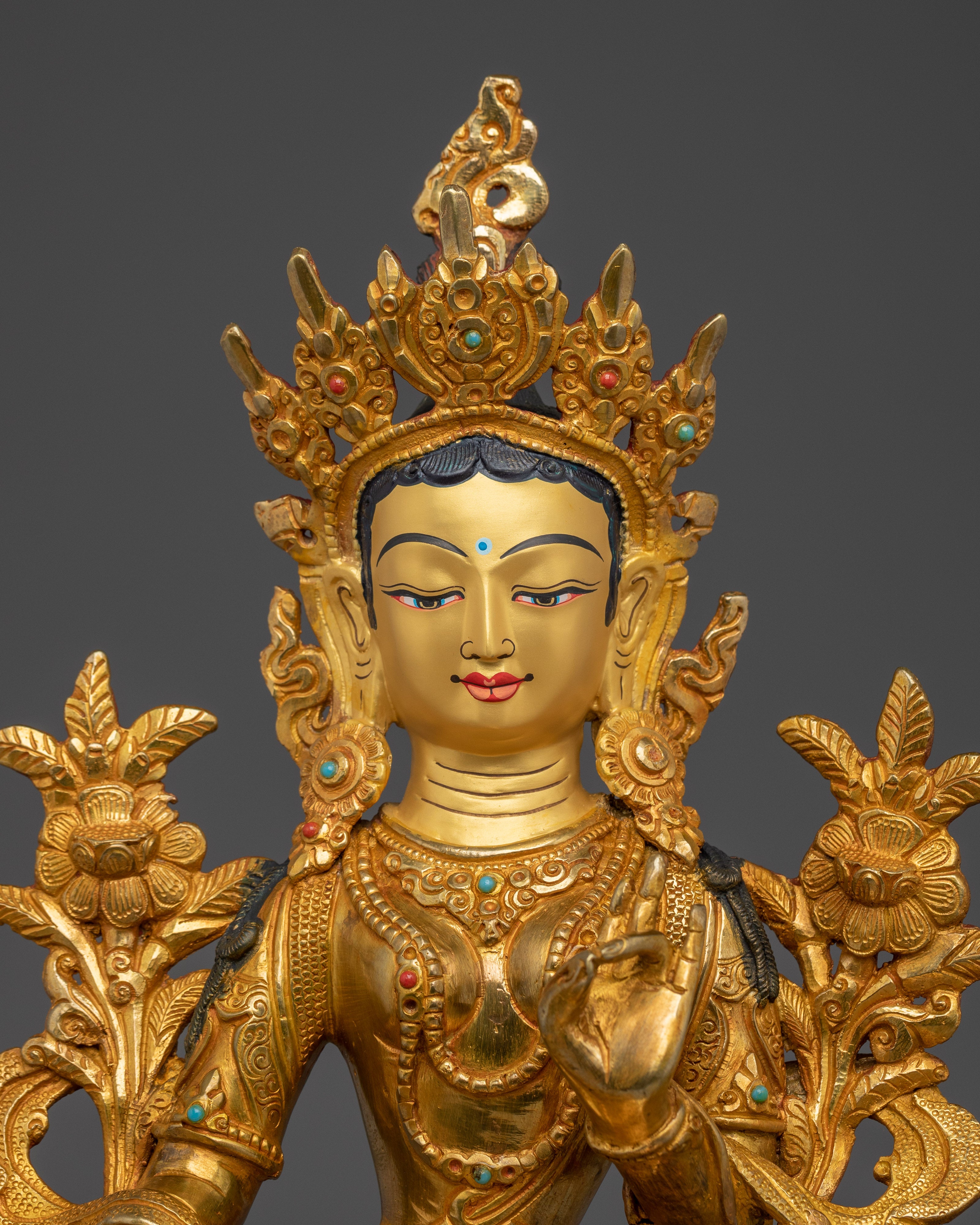 Green Tara Statue: Female Enlightened Deity | Himalayan Buddhist Art