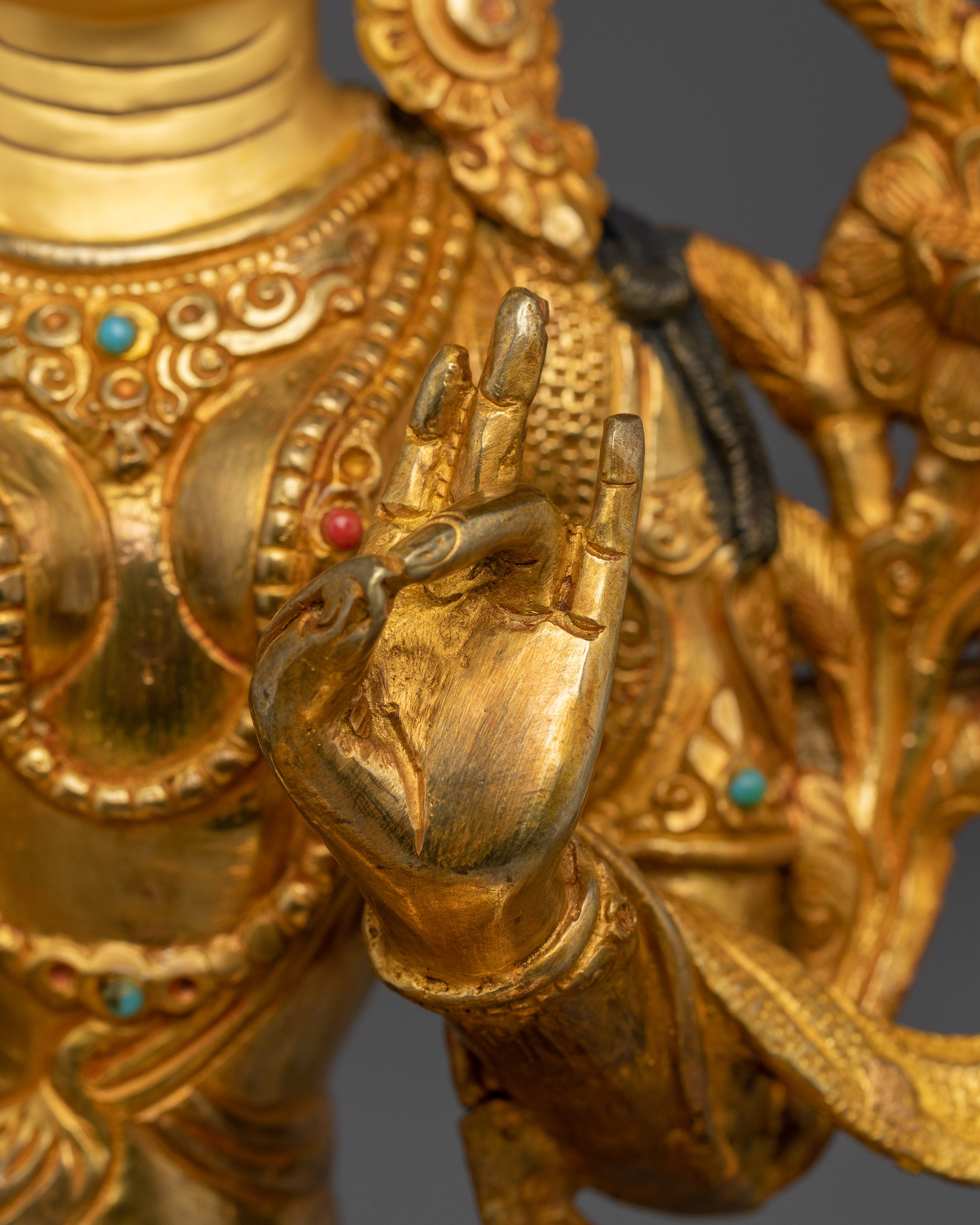 Green Tara Statue: Female Enlightened Deity | Himalayan Buddhist Art
