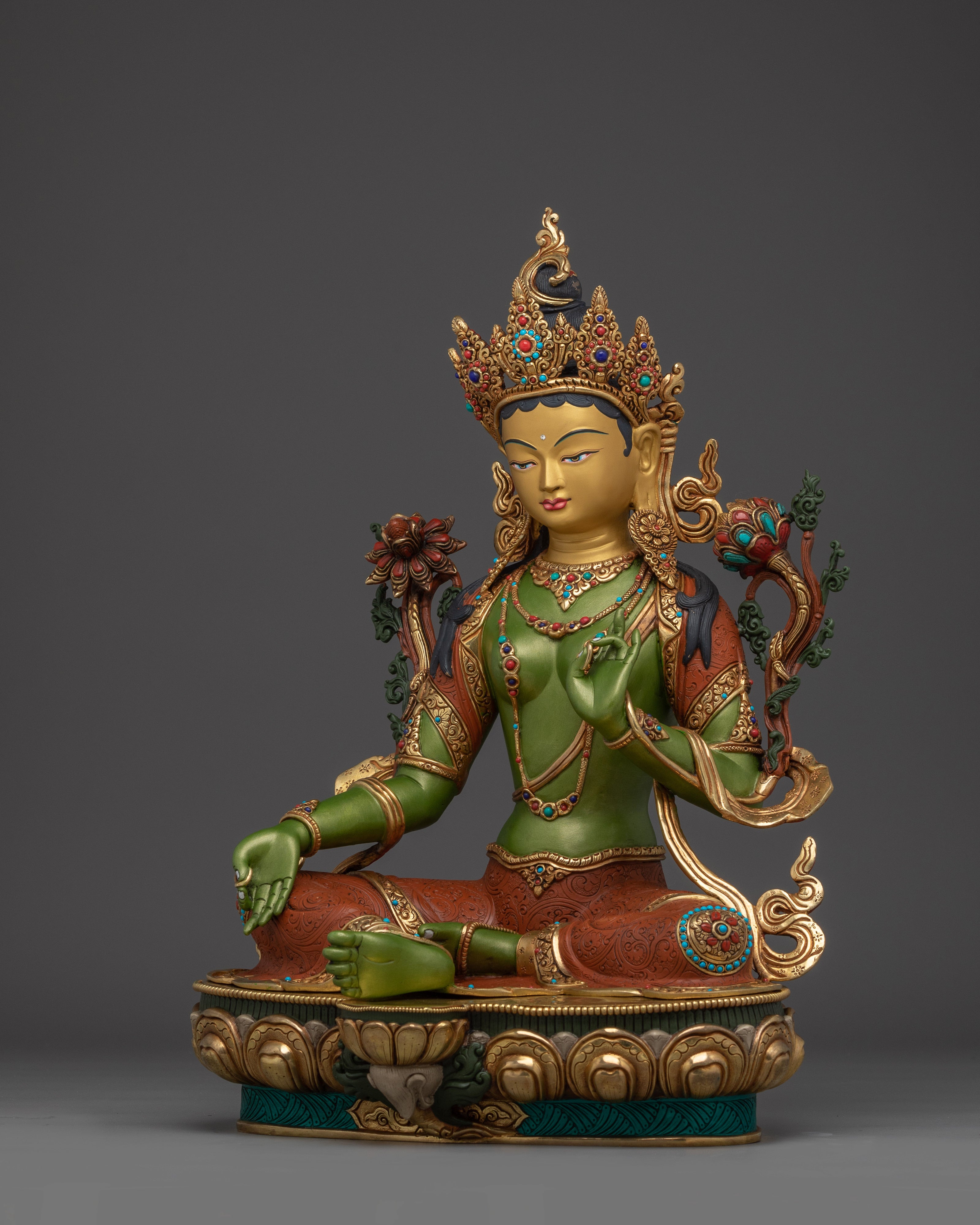 Compassionate Mother Green Tara Statue | Art for Protection