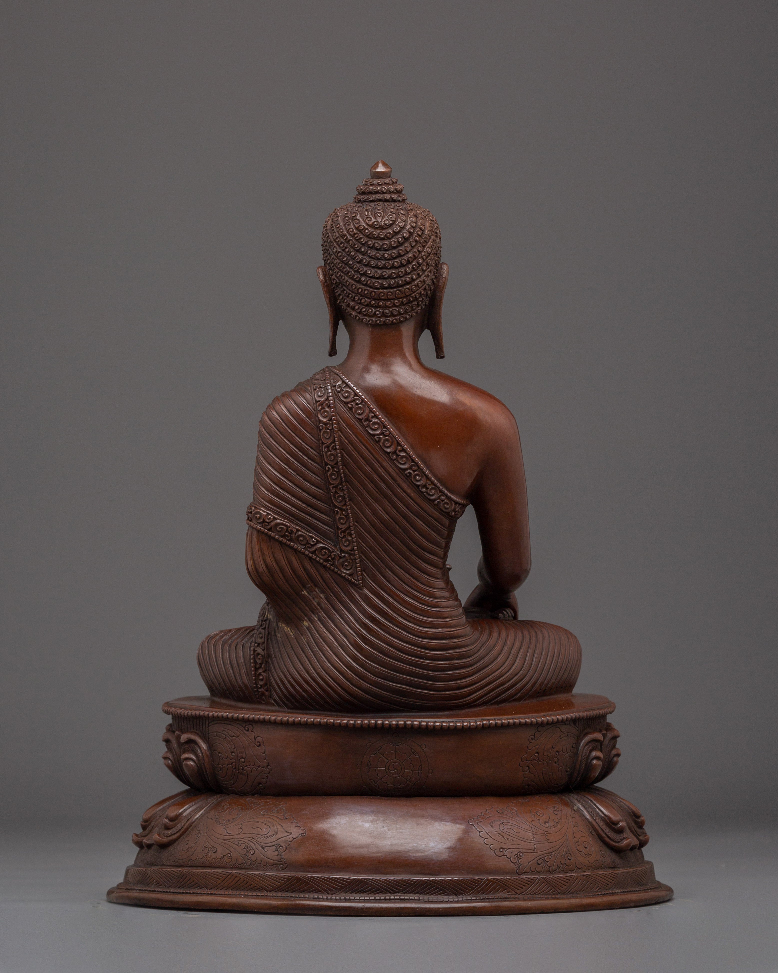 Oxidized Copper Shakyamuni Buddha Statue | Historical Gautama Buddha