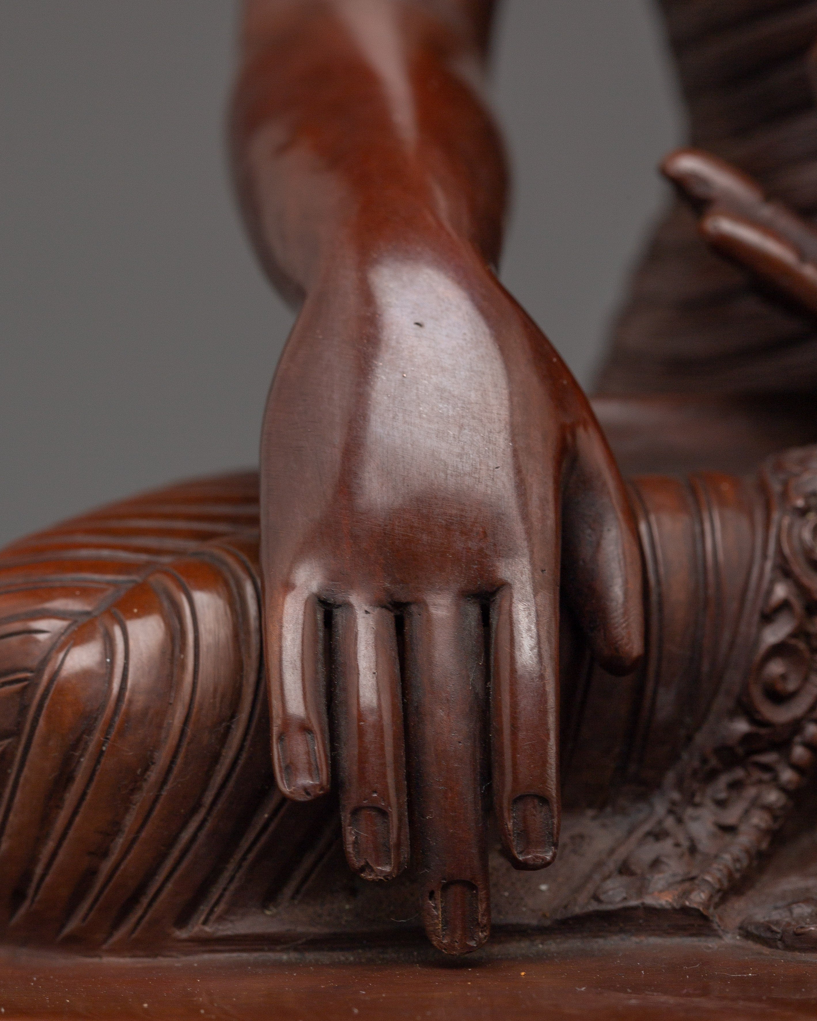 Oxidized Copper Buddha Trinity Statue | Three Enlightened Being