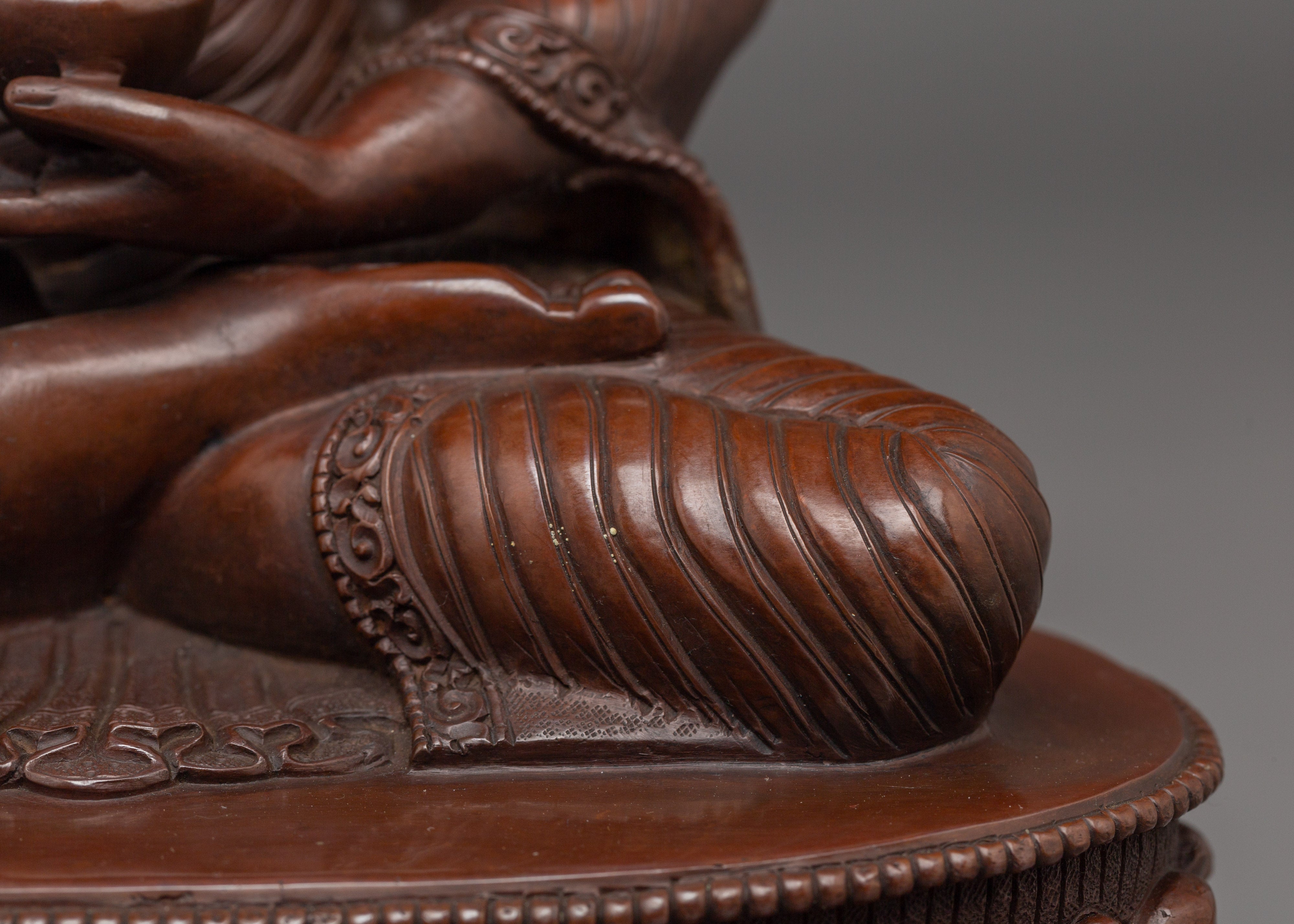 Oxidized Copper Buddha Trinity Statue | Three Enlightened Being