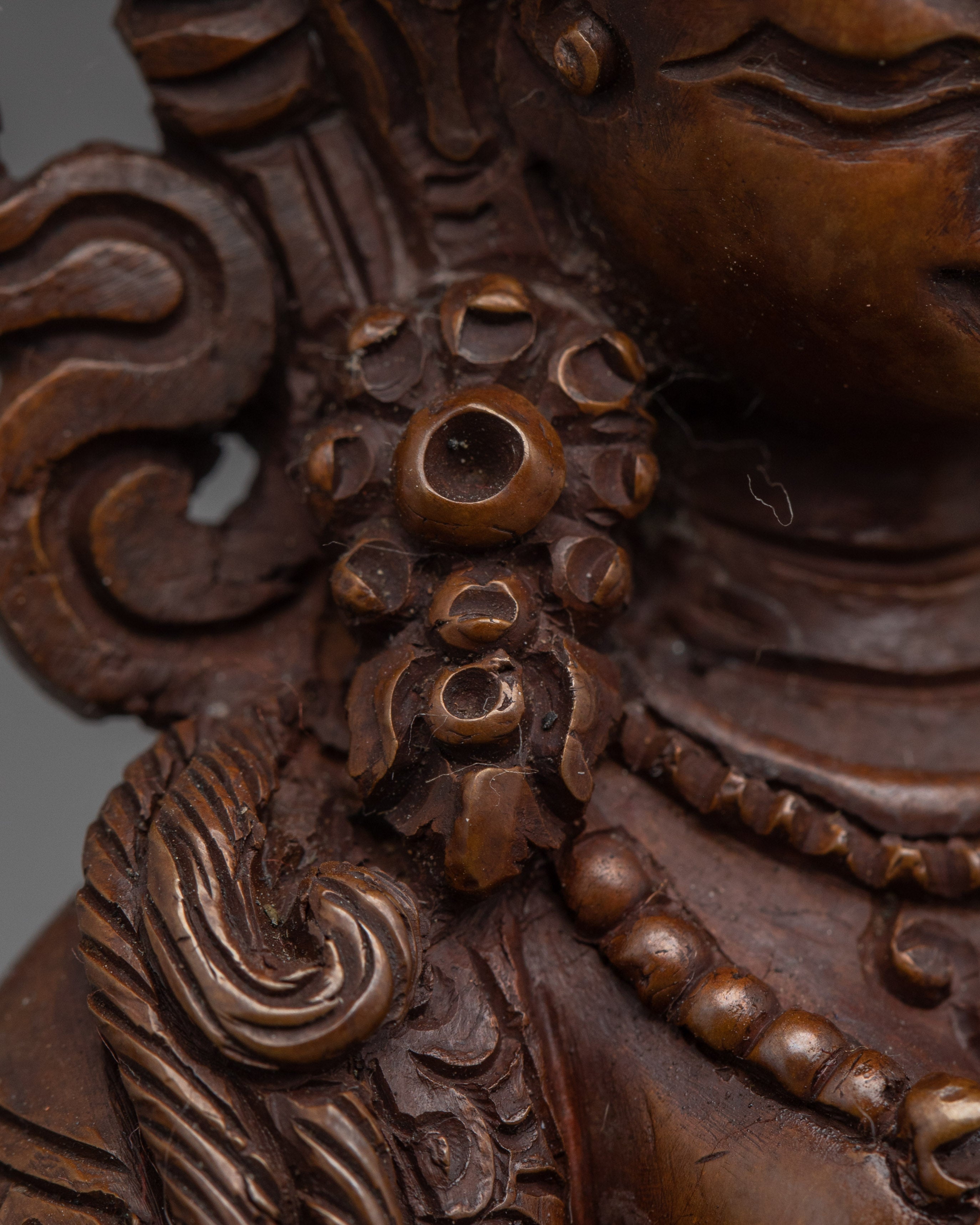 Oxidized Copper Statue of Laxmi | Hindu Goddess of Wealth