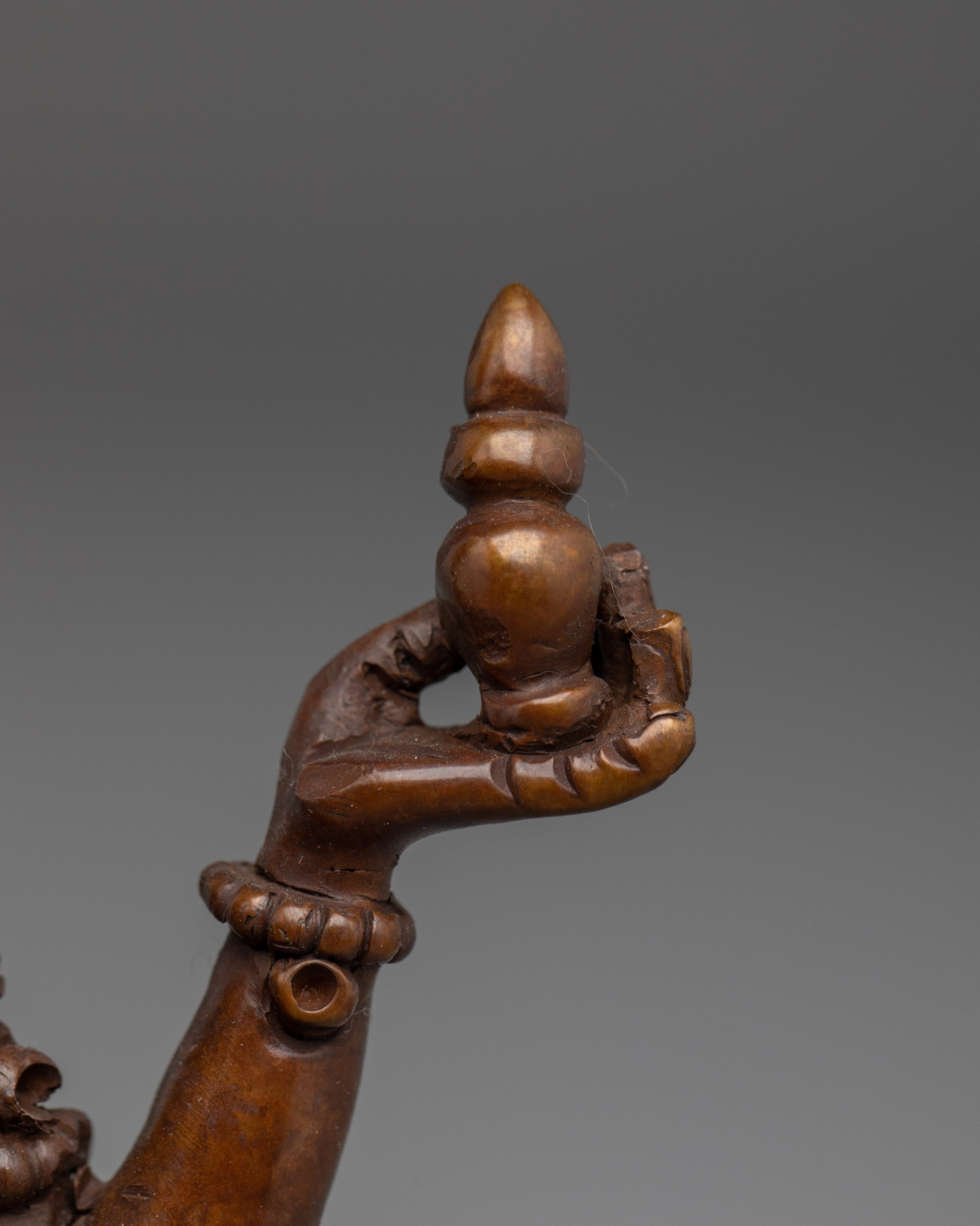 Oxidized Copper Statue of Laxmi | Hindu Goddess of Wealth