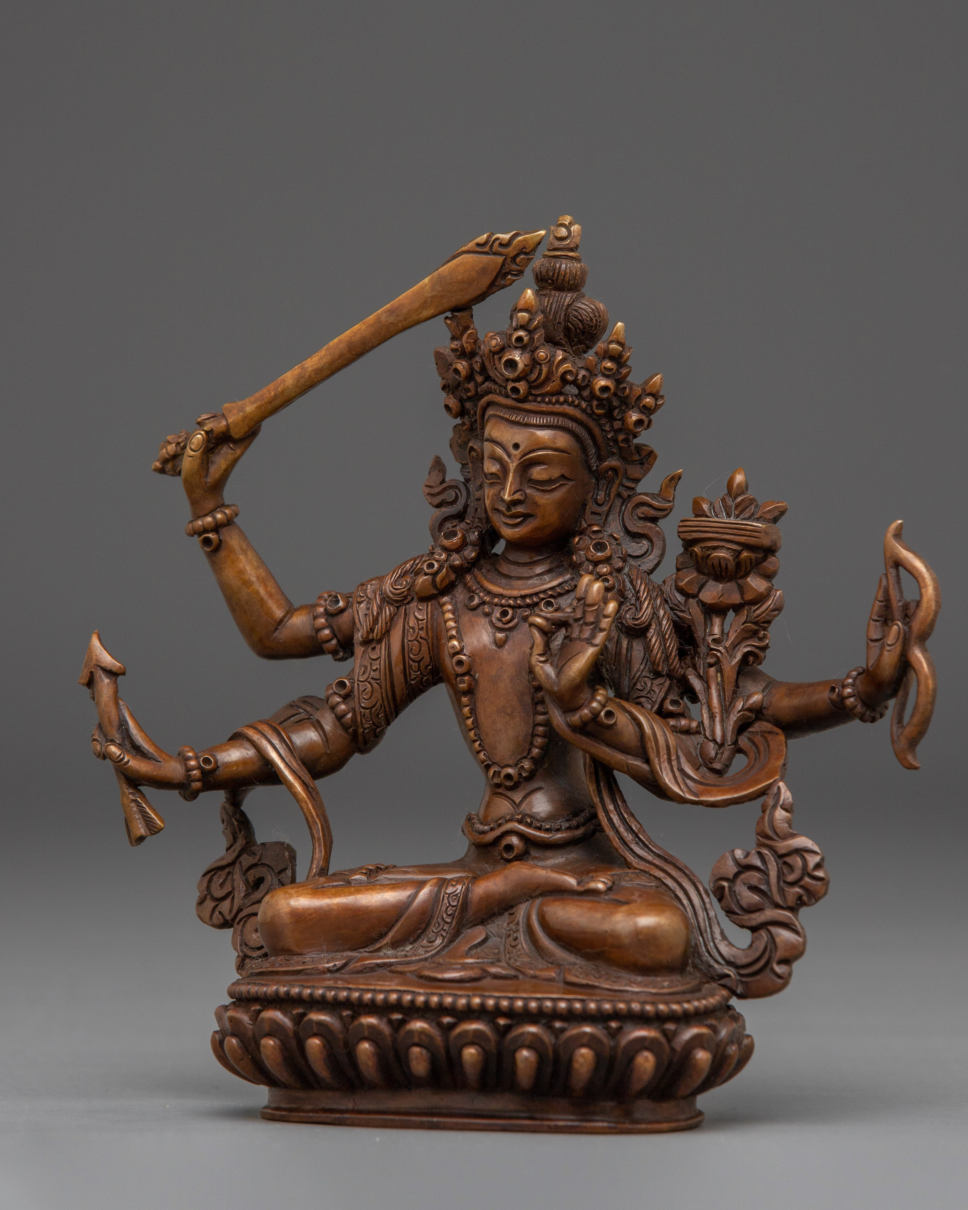 Wisdom Bodhisattva Maha Manjushri Statue | Buddhist Spiritual Icon