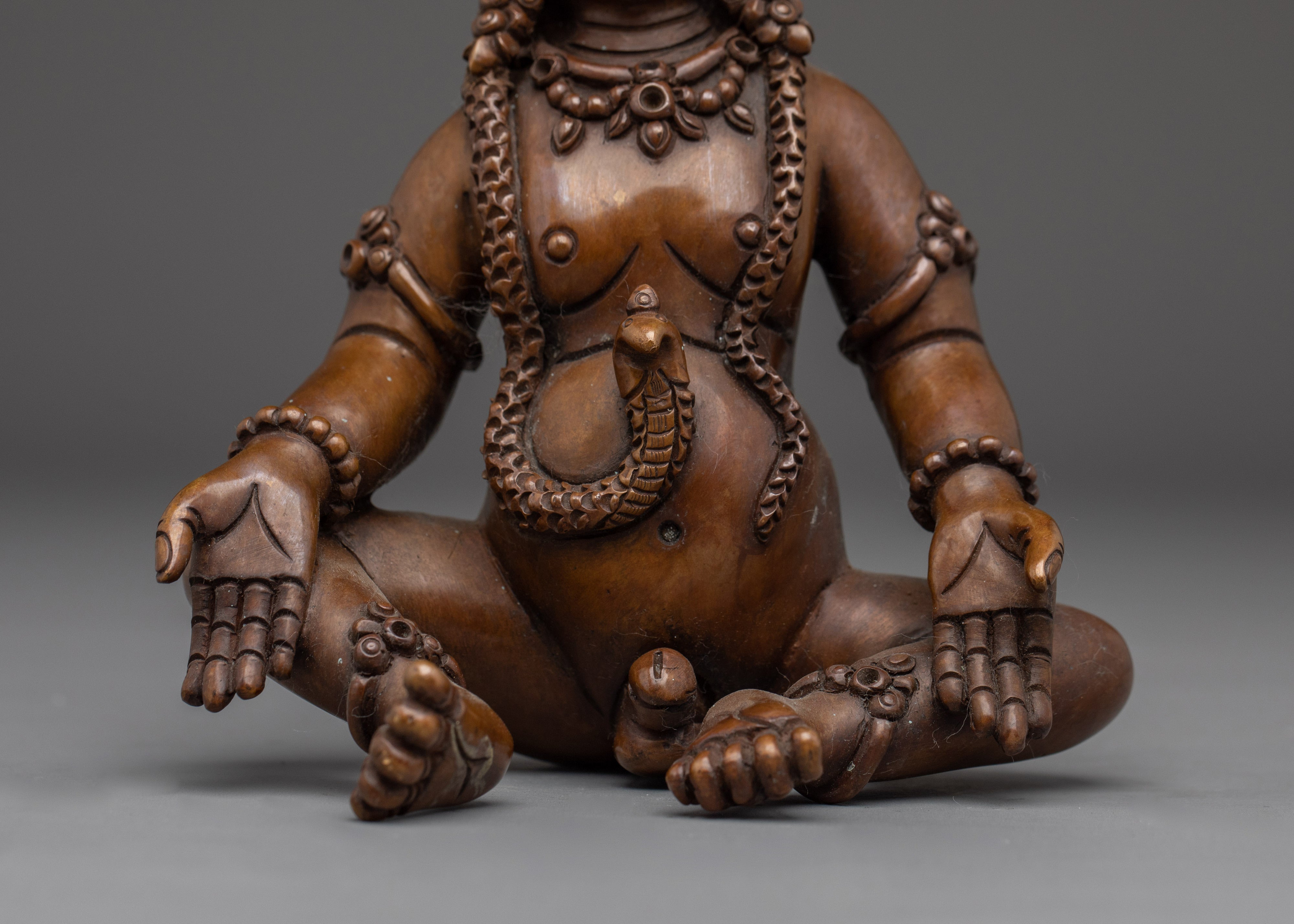 Black Dzambhala, Buddhist Prosperity God | Handcrafted Nepali Art