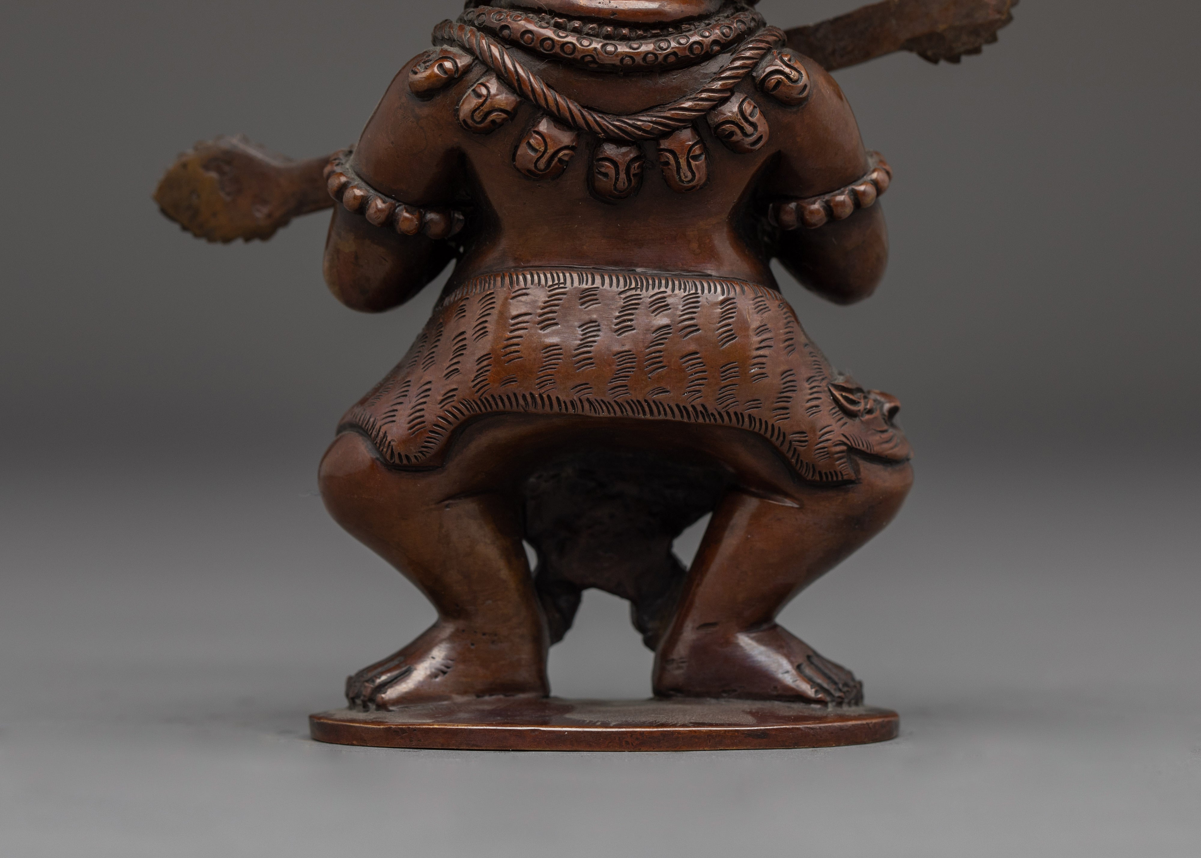 Wrathful Sakya Mahakala Statue | Oxidized Copper Spiritual Artwork