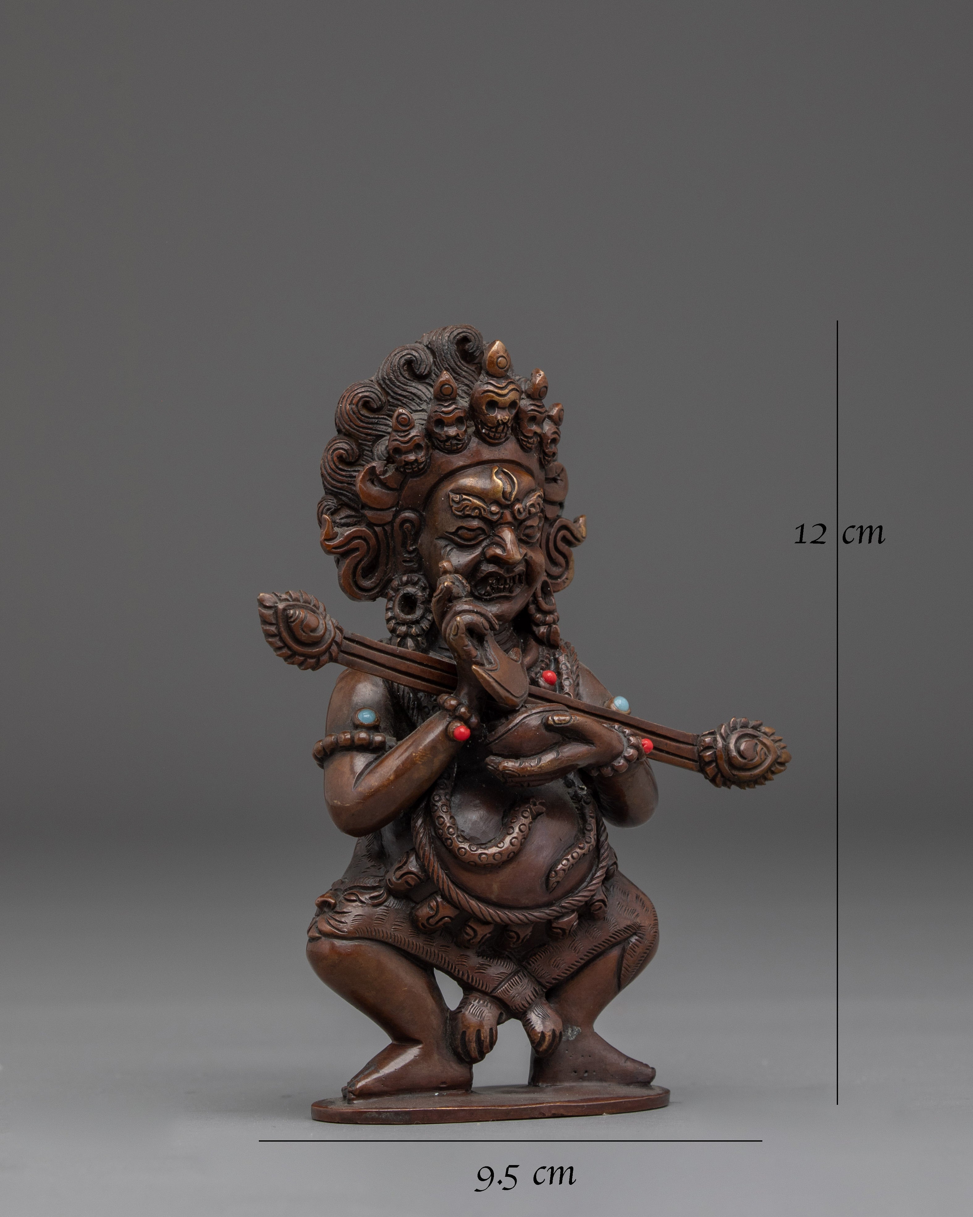 Wrathful Sakya Mahakala Statue | Oxidized Copper Spiritual Artwork
