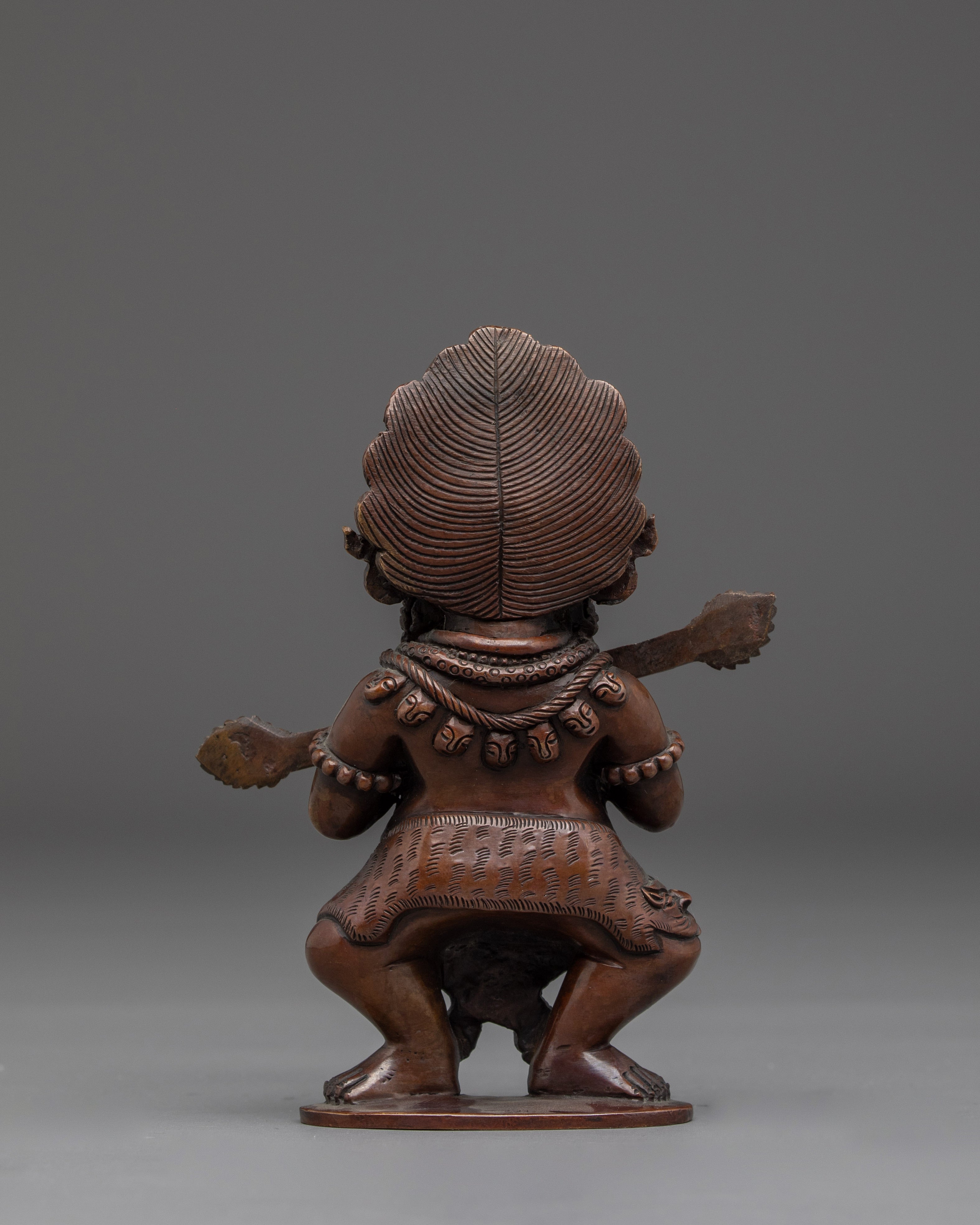 Wrathful Sakya Mahakala Statue | Oxidized Copper Spiritual Artwork