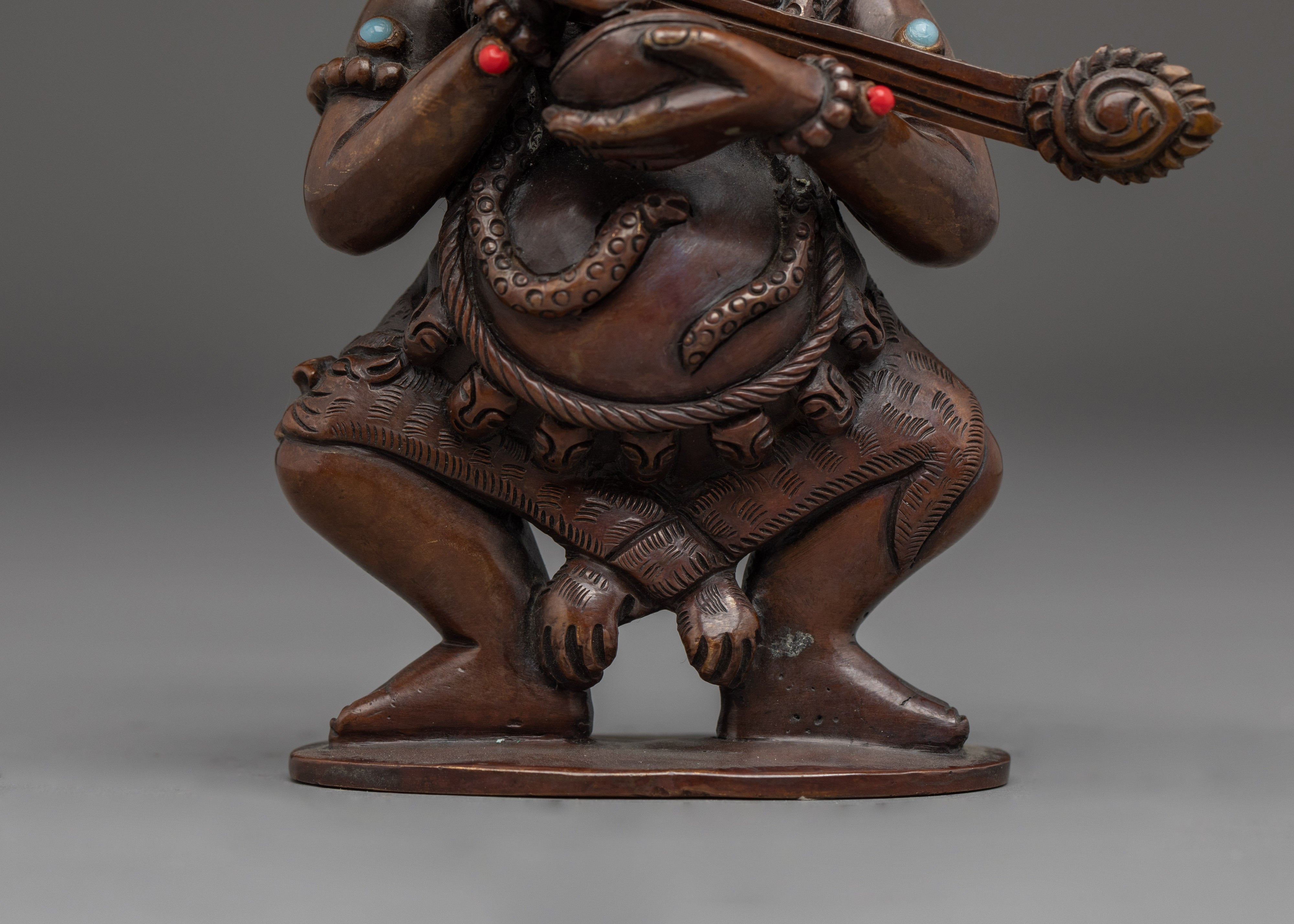 Wrathful Sakya Mahakala Statue | Oxidized Copper Spiritual Artwork