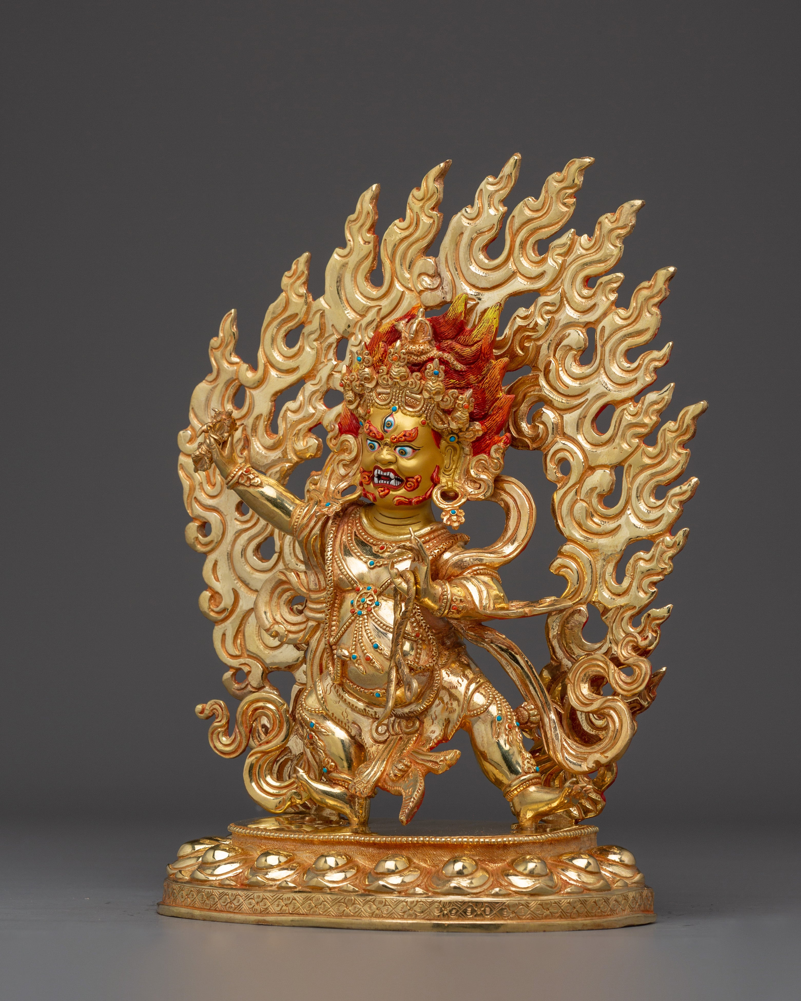 Wrathful Deity Vajrapani Statue | Vajrayana Protector