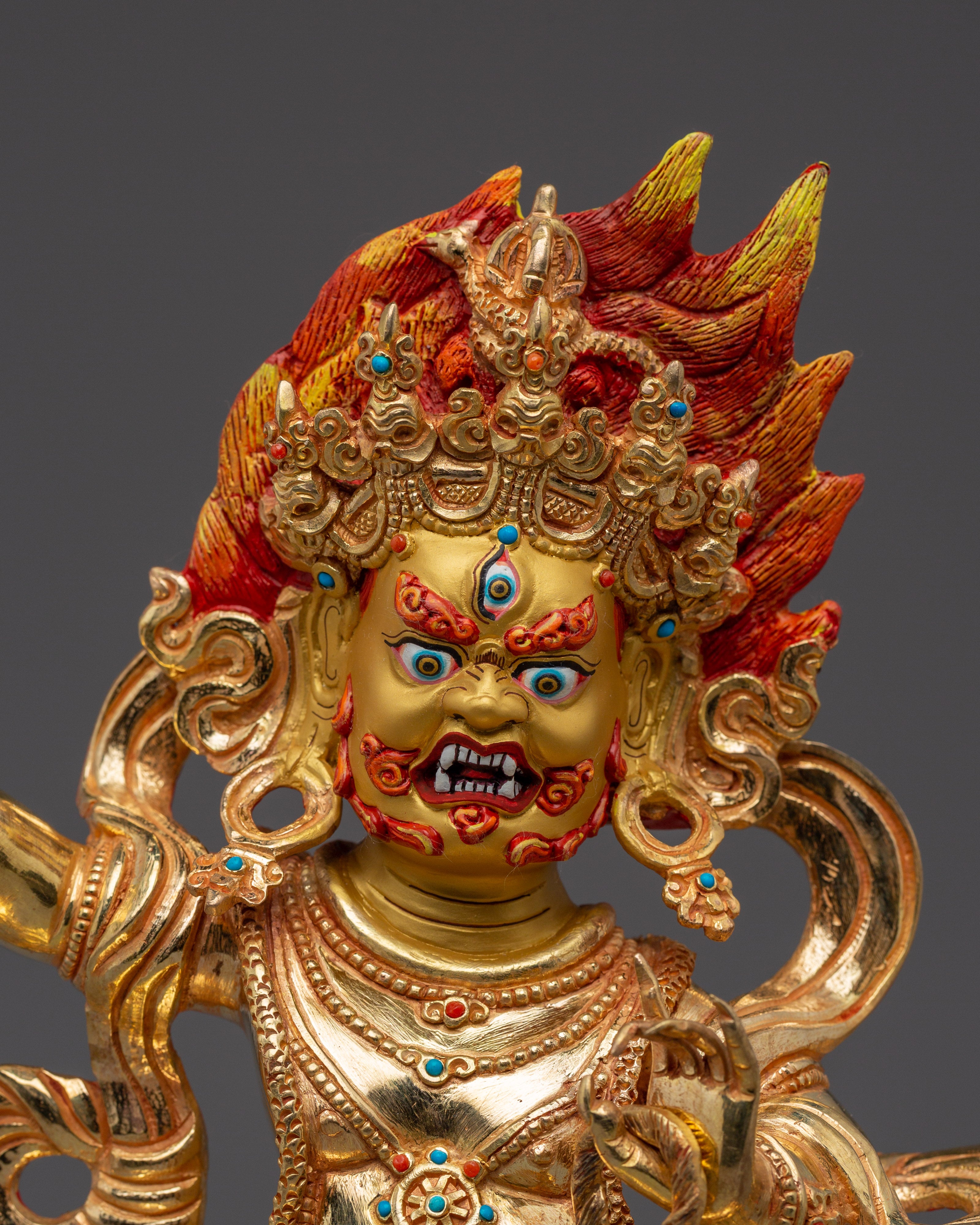 Wrathful Deity Vajrapani Statue | Vajrayana Protector