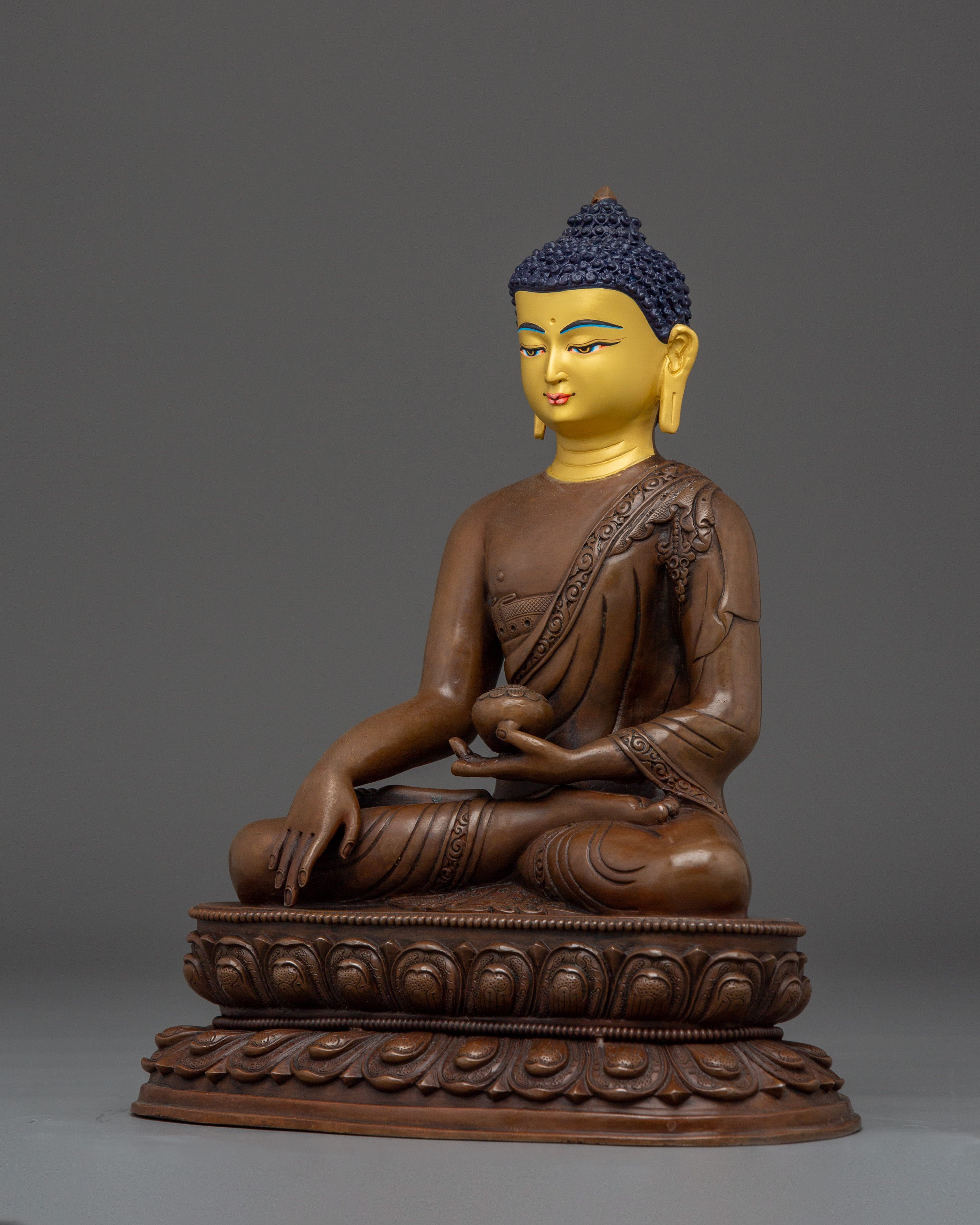 Shakyamuni Buddha Oxidized Copper Sculpture | Symbol of Enlightenment