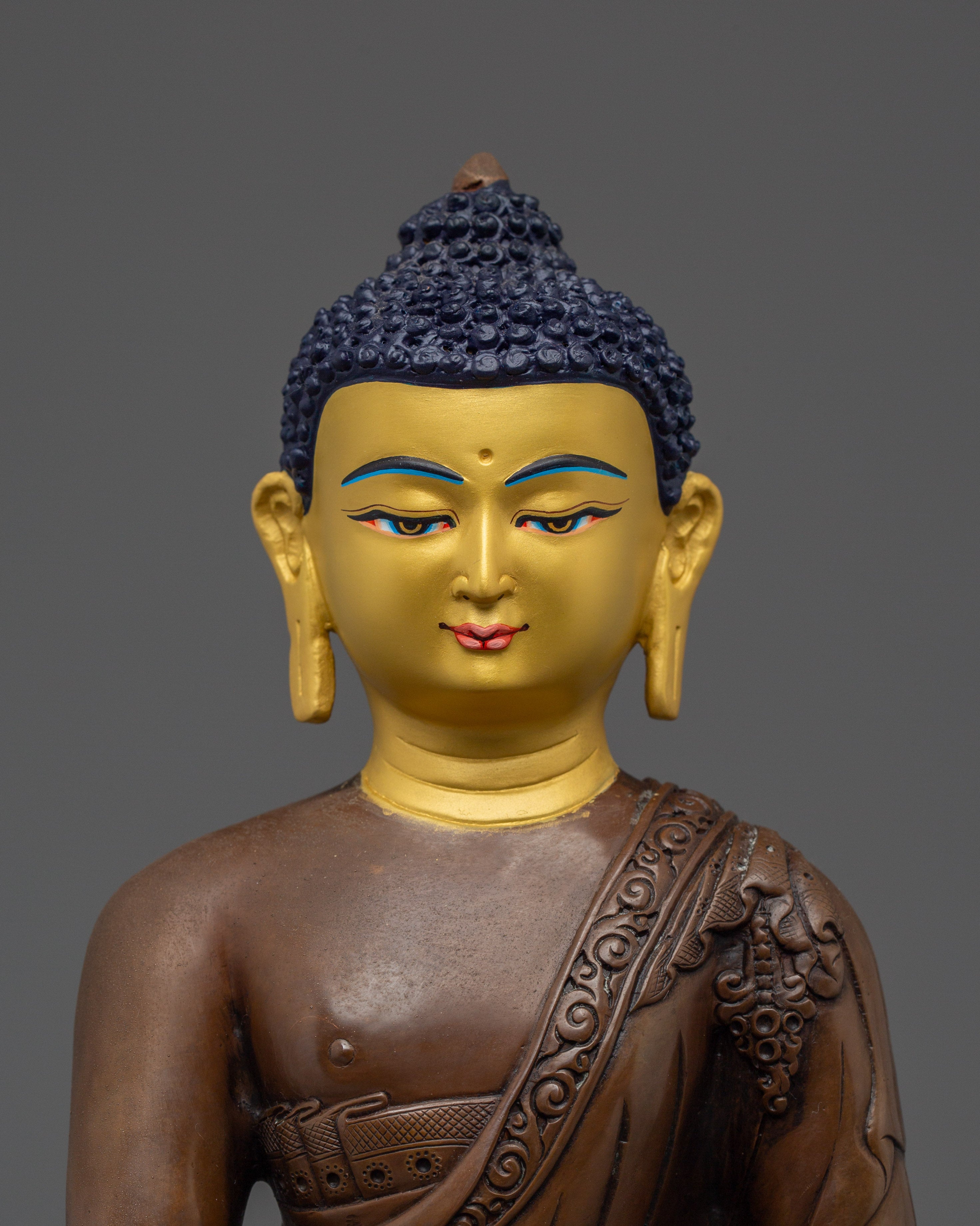 Shakyamuni Buddha Oxidized Copper Sculpture | Symbol of Enlightenment