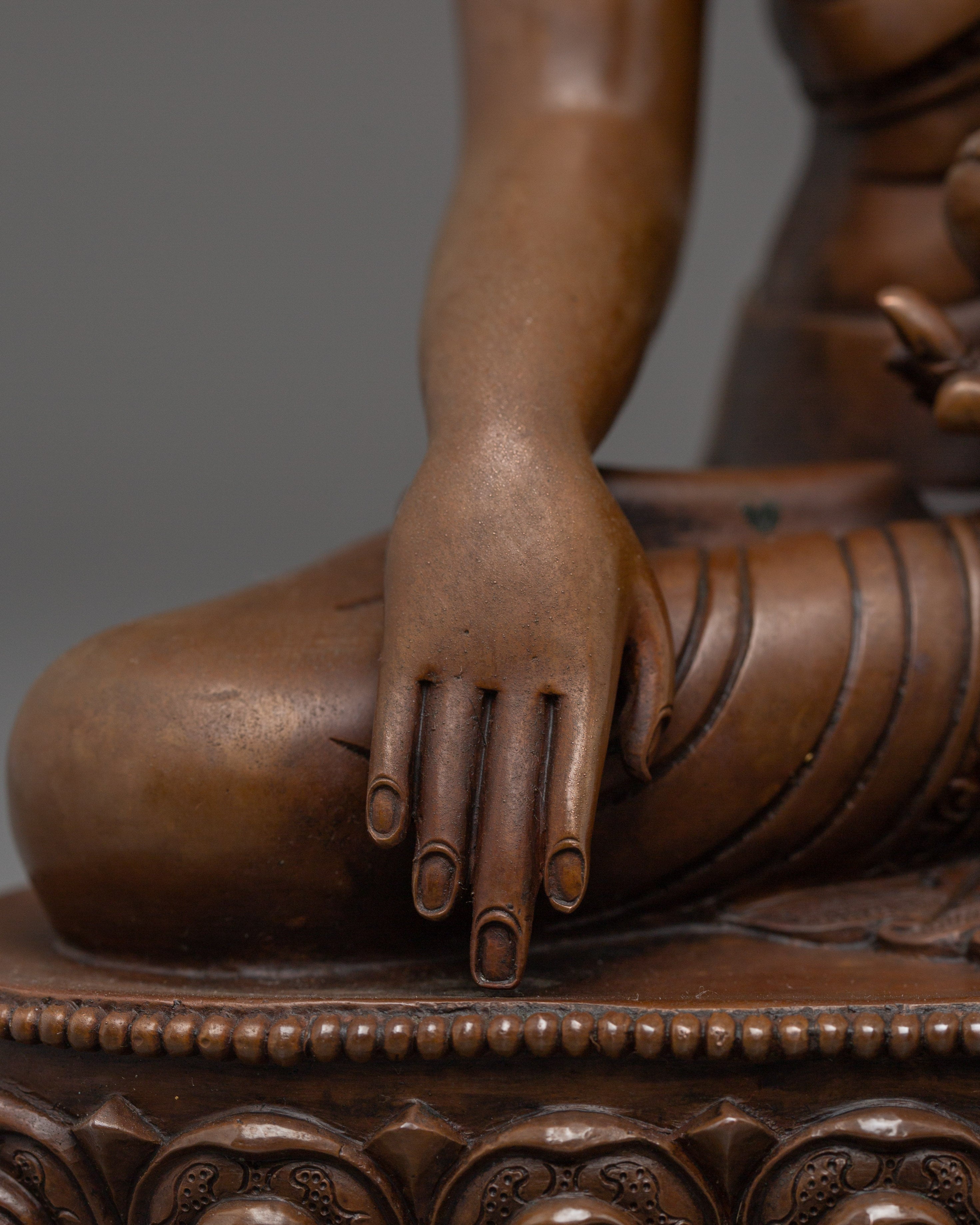 Shakyamuni Buddha Oxidized Copper Sculpture | Symbol of Enlightenment