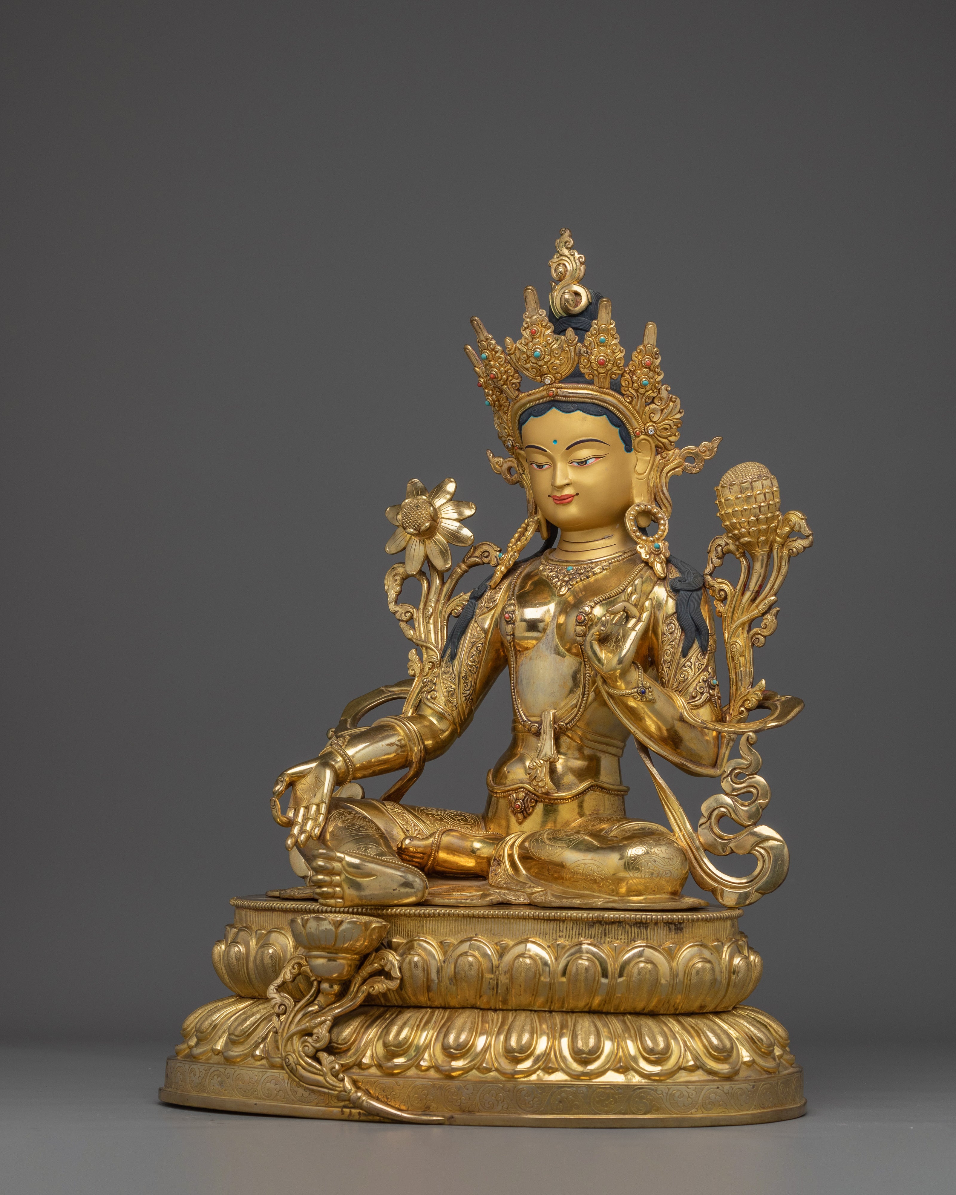 Healing Deity Green Tara | Nepalese Buddhist Art