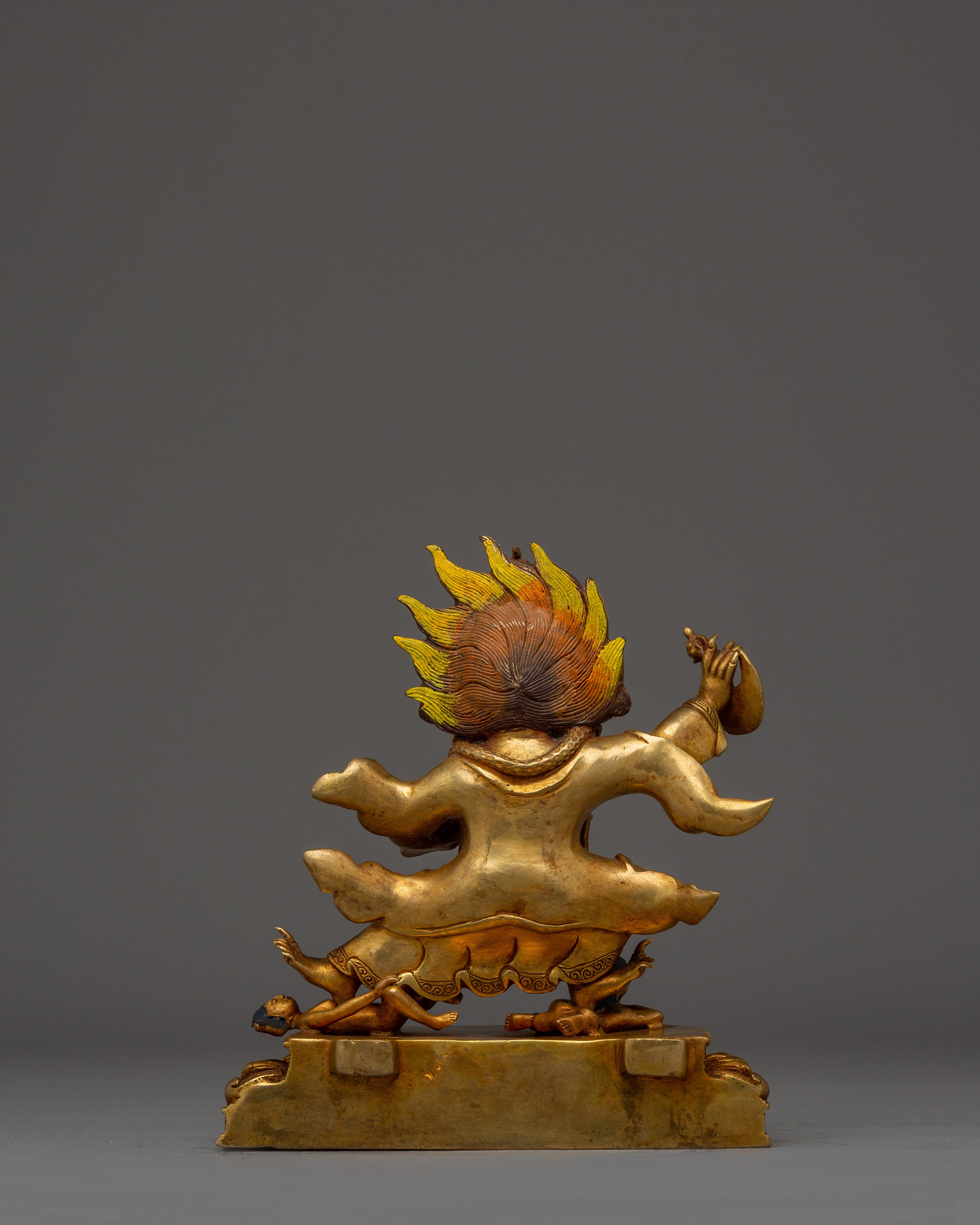 Mahakala Bernagchen Statue in 24K Gold | Handcrafted Buddhist Shrine Decor