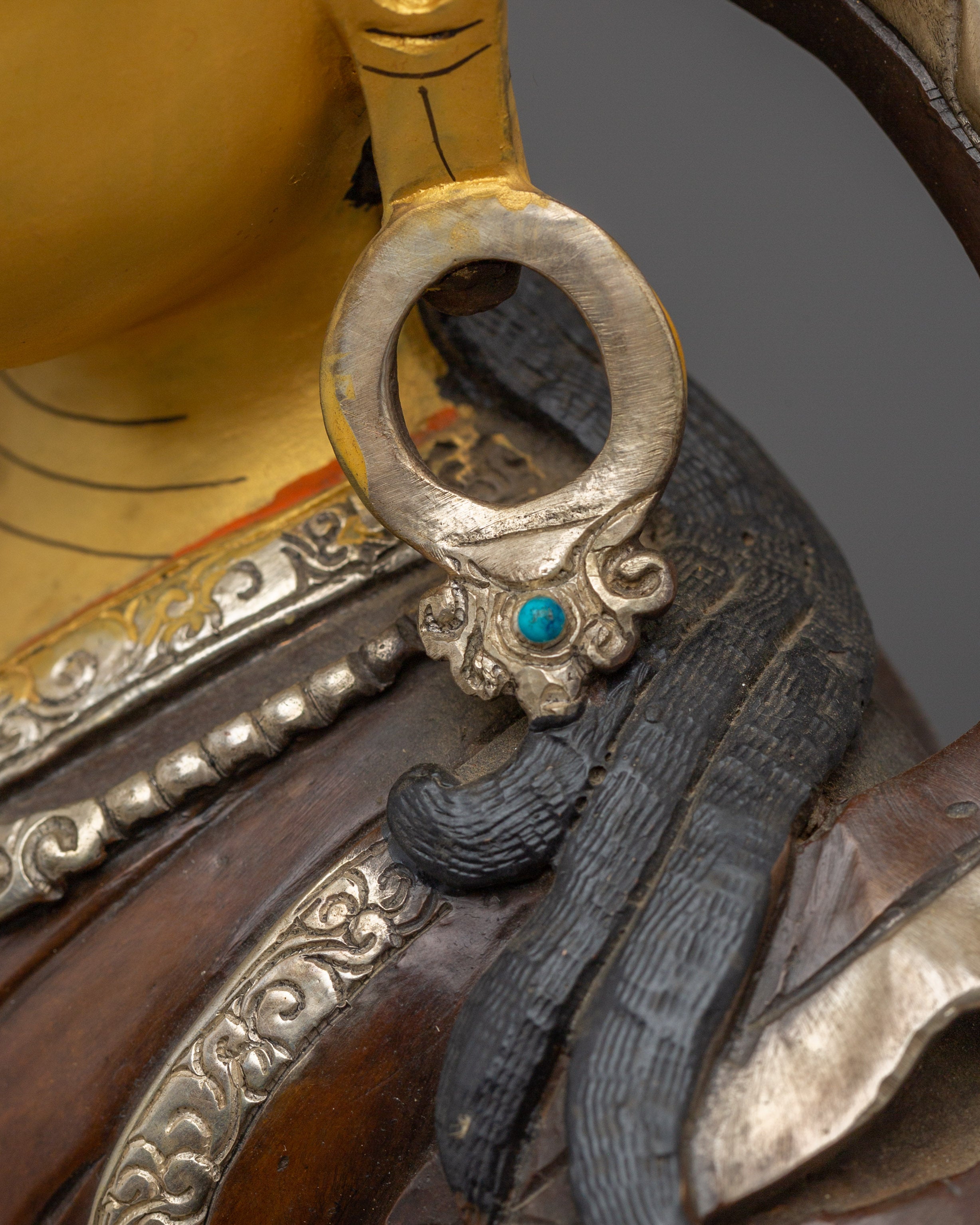 Legendary King Gesar Statue | Oxidized Copper Statue