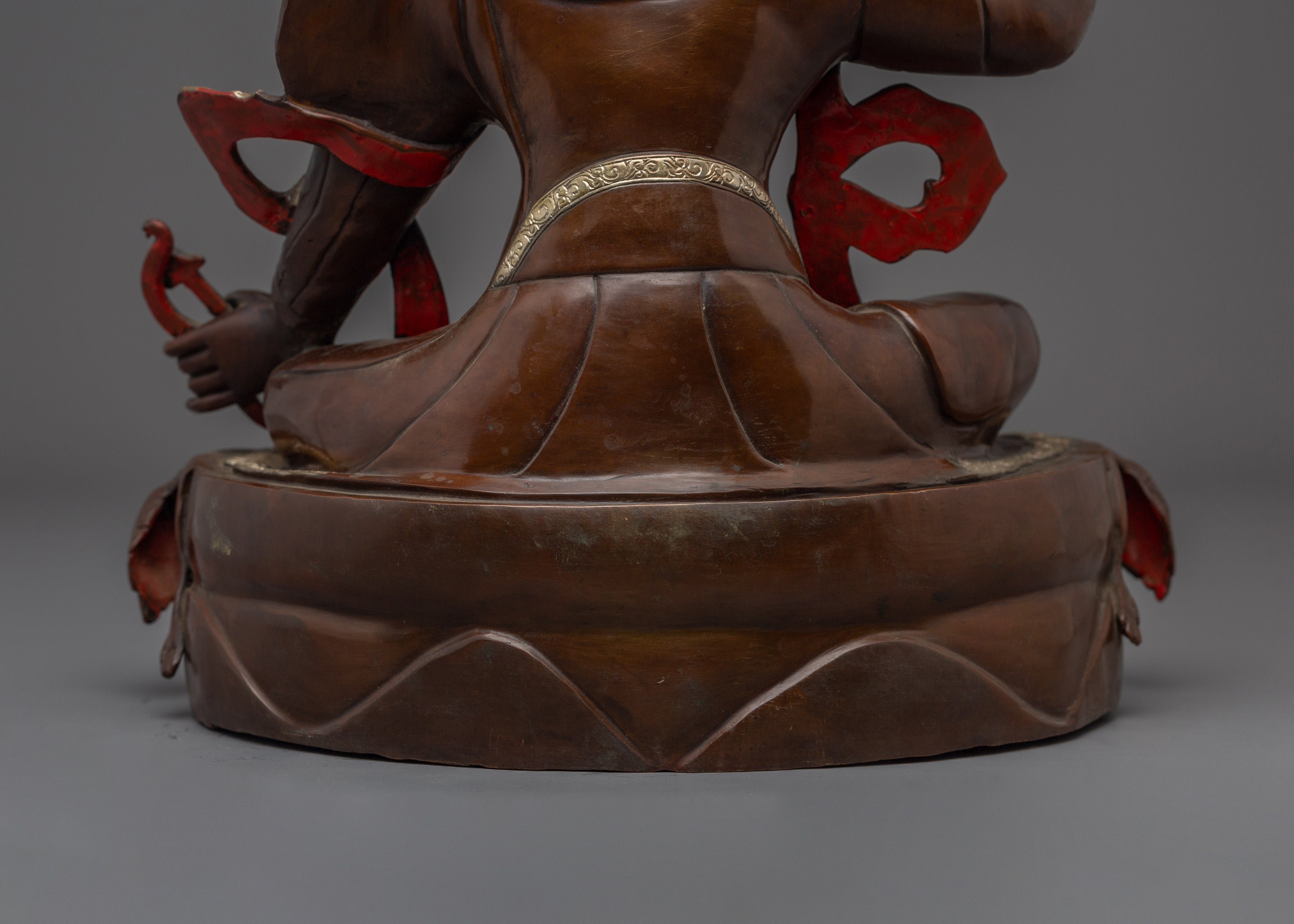 Legendary King Gesar Statue | Oxidized Copper Statue